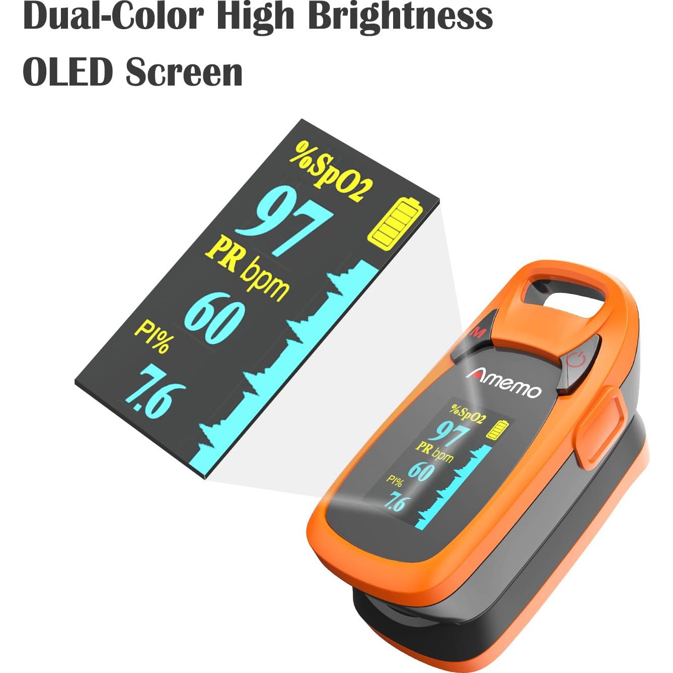 Oxímetro de Pulso Digital SHENZHEN Ossimetri6 con Alarma