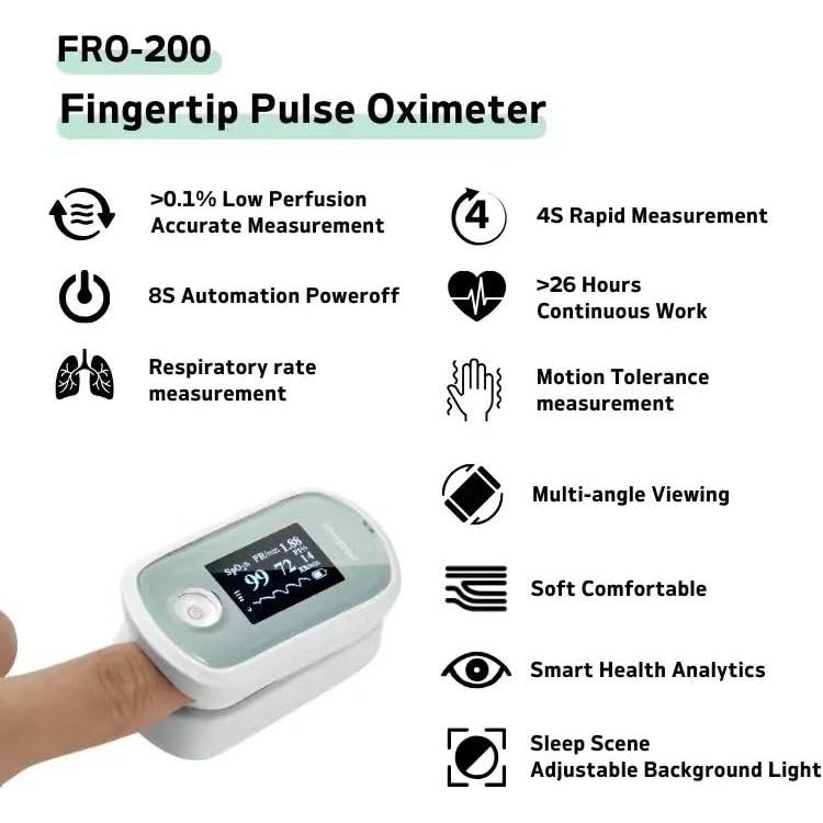 Oxímetro de Pulso Adahedo con Pantalla OLED y Monitoreo SpO2