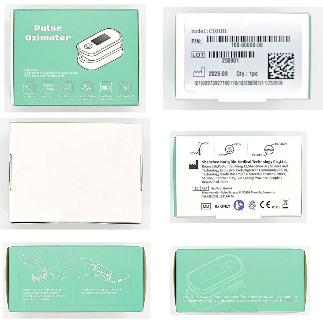 Oxímetro de Pulso Adahedo con Pantalla OLED y Monitoreo SpO2