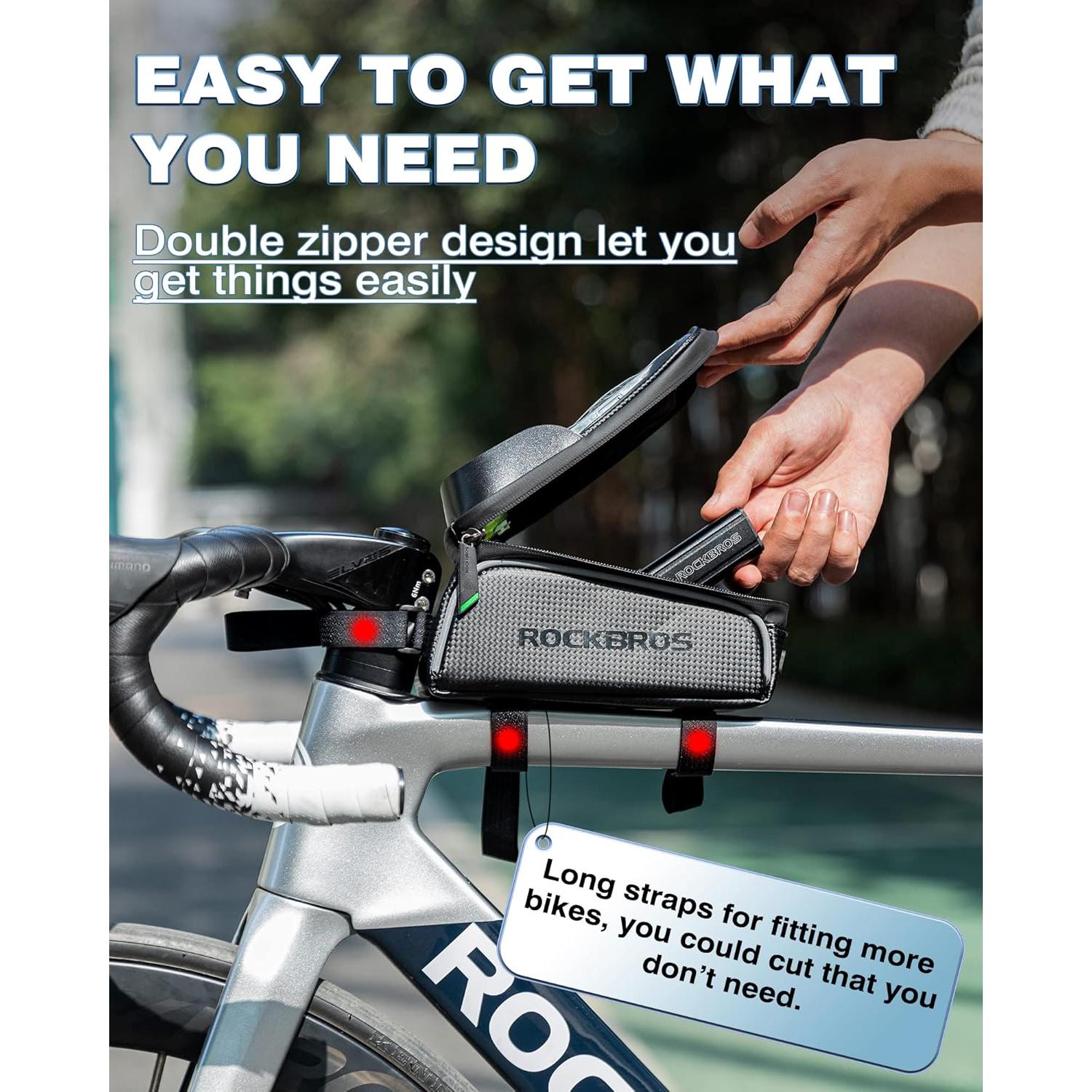 Bolsa de Teléfono ROCKBROS para Bicicleta Impermeable 1.6L