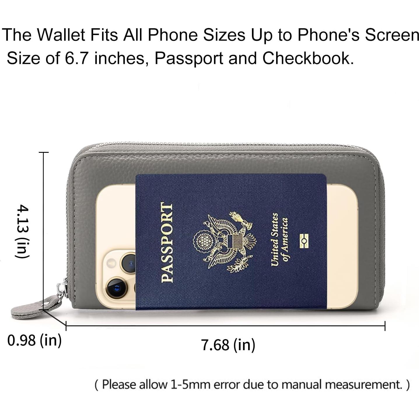 Cartera Moflycom de Cuero con Bloqueo RFID y Muñequera