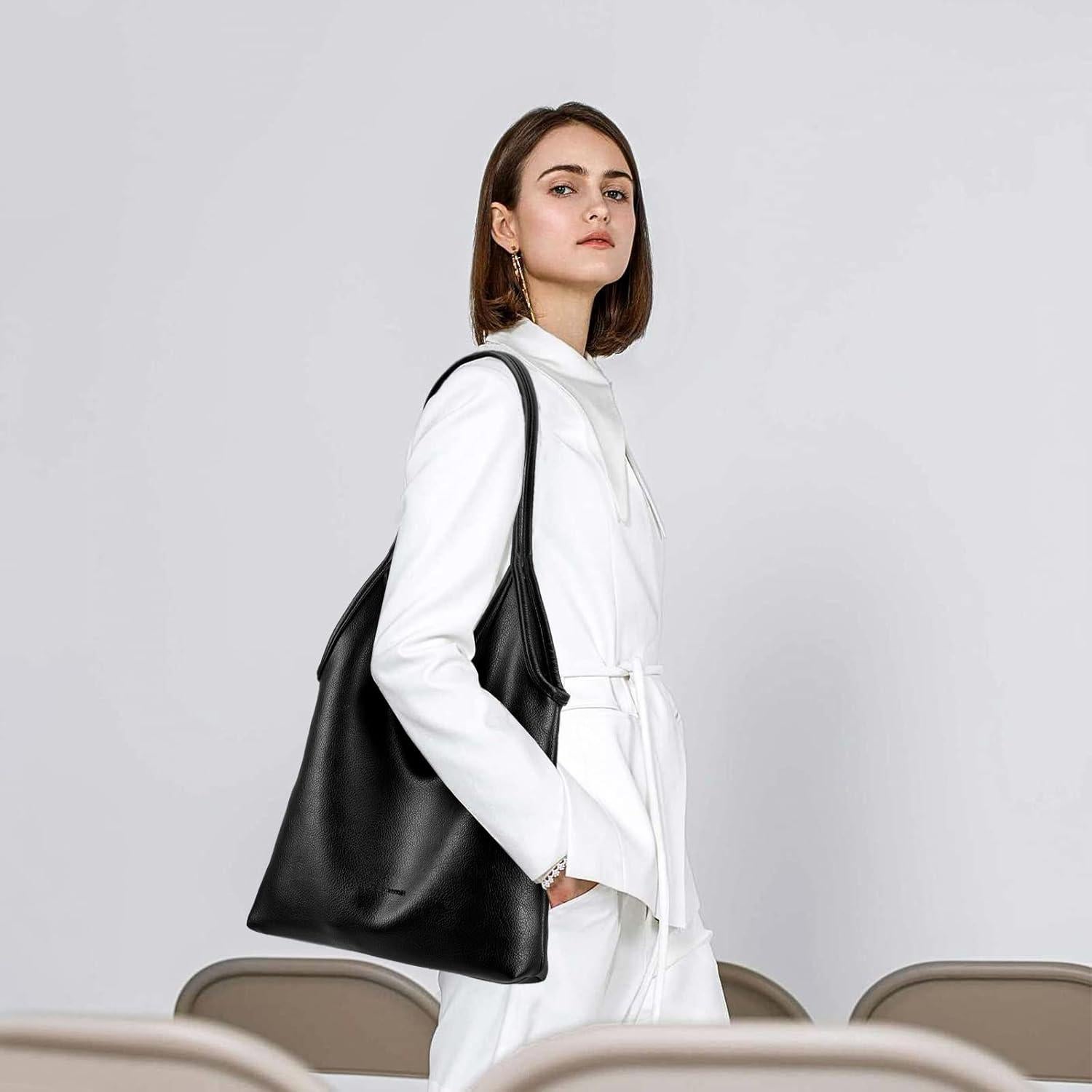 Bolso Hobo Montana West Negro Suave con Pouch Extra