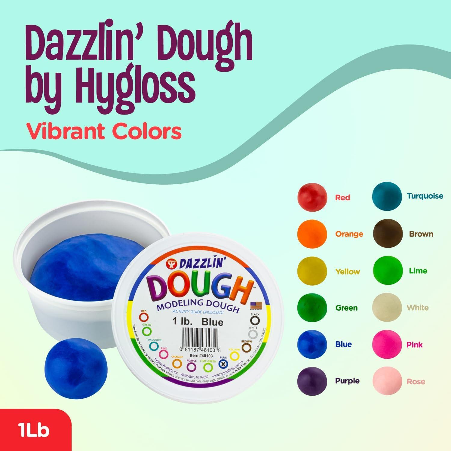 Masa de Modelar Dazzlin' Hygloss 5.44kg - No Tóxica, 12 Colores