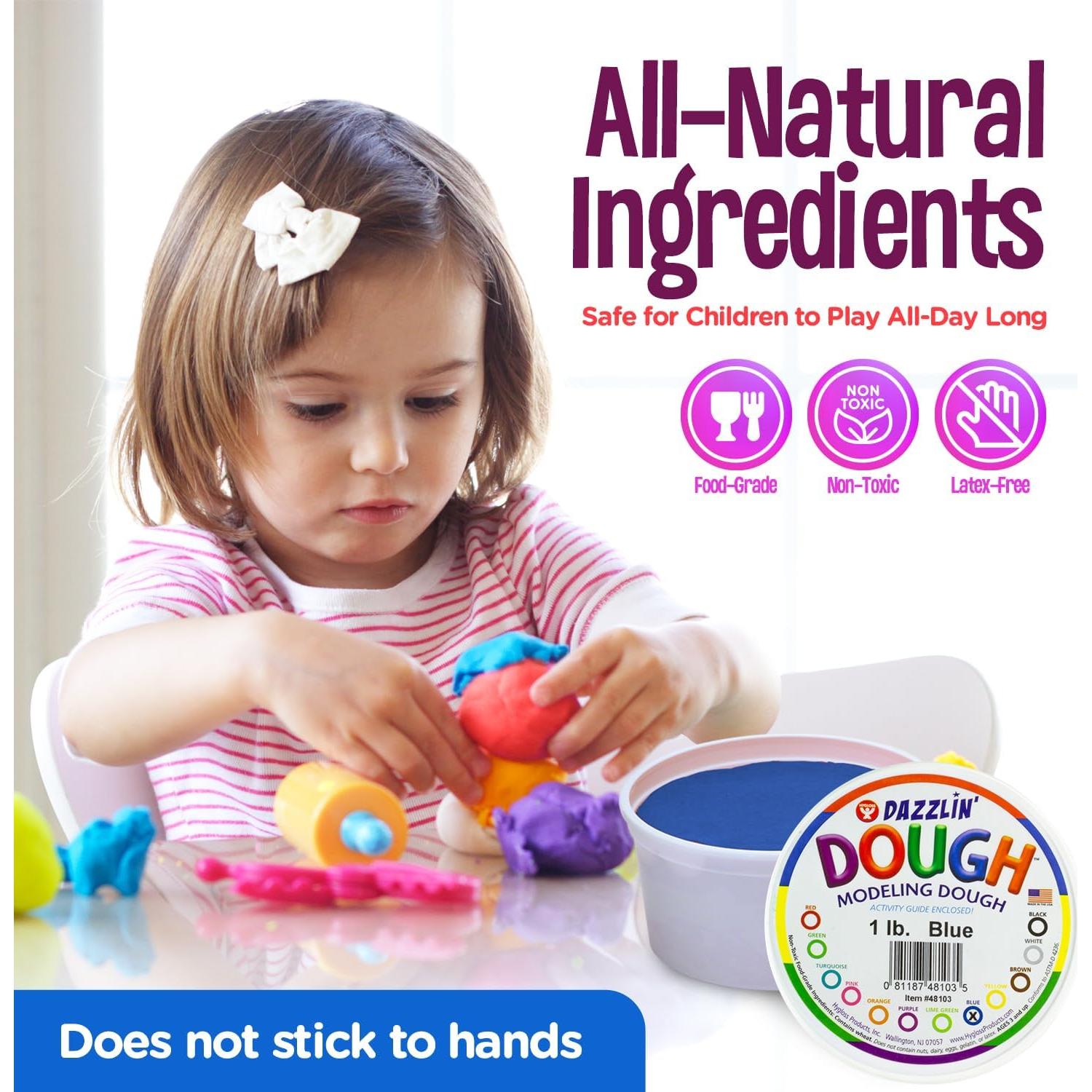 Masa de Modelar Dazzlin' Hygloss 5.44kg - No Tóxica, 12 Colores