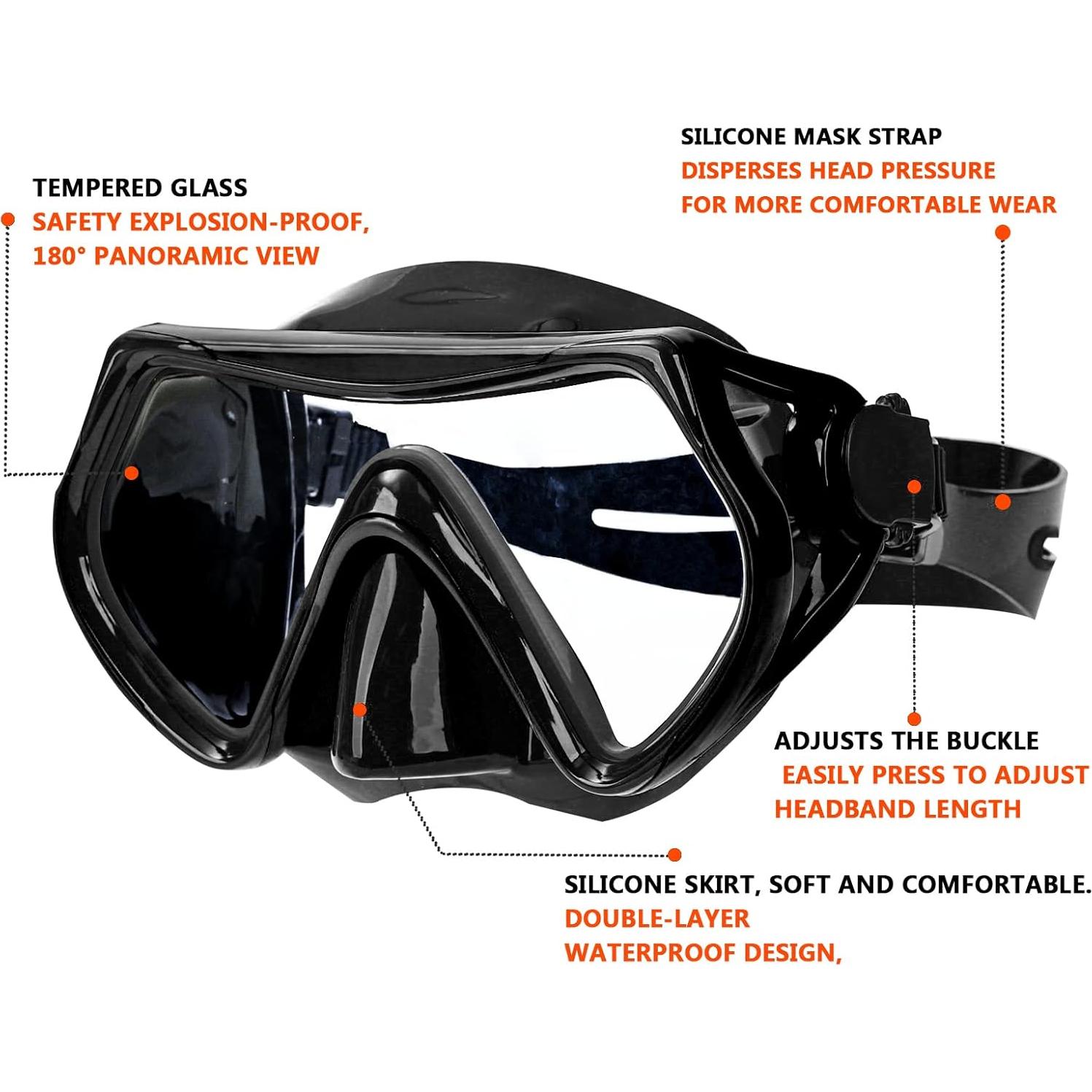 Máscara de Snorkel DIPUKI TC6115 para Adultos y Jóvenes