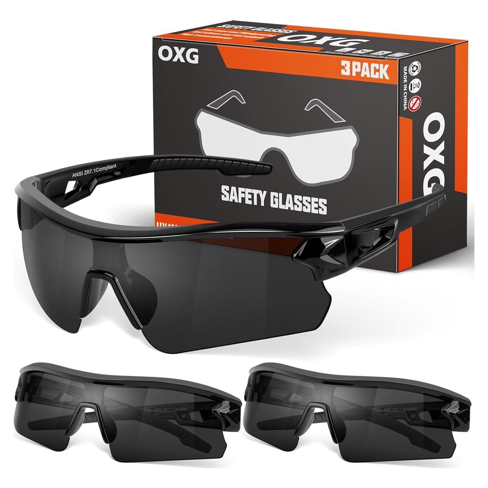 Gafas de Seguridad OXG 3 Paquete ANSI Z87.1 Protección Ocular