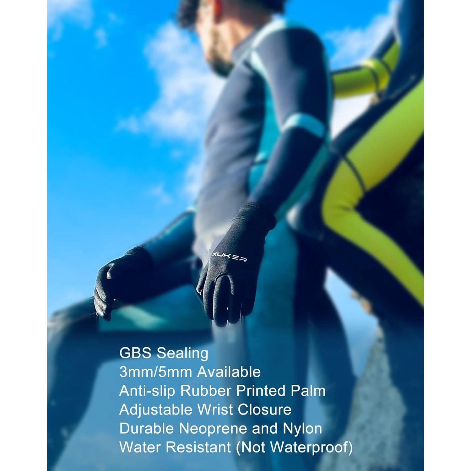 Guantes de Neopreno XUKER 3mm y 5mm para Deportes Acuáticos
