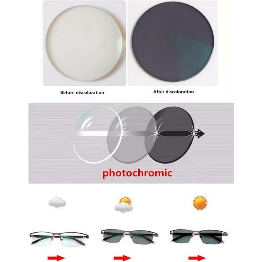 Lentes Fotocromáticos Mincl 5.25x Azul Vintage Clásico