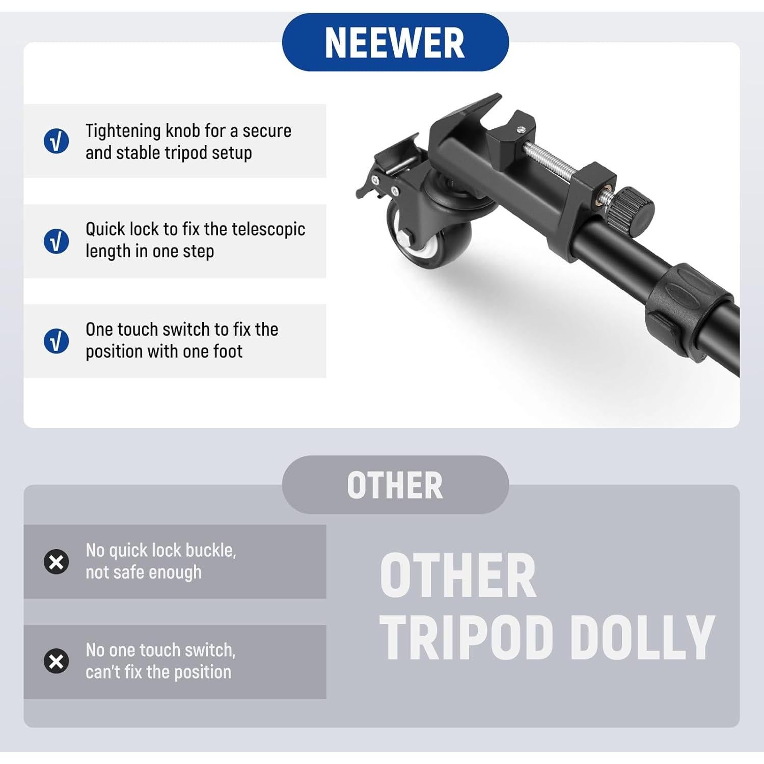 Carro de Trípode Neewer NW-600 para Fotografía 15 kg