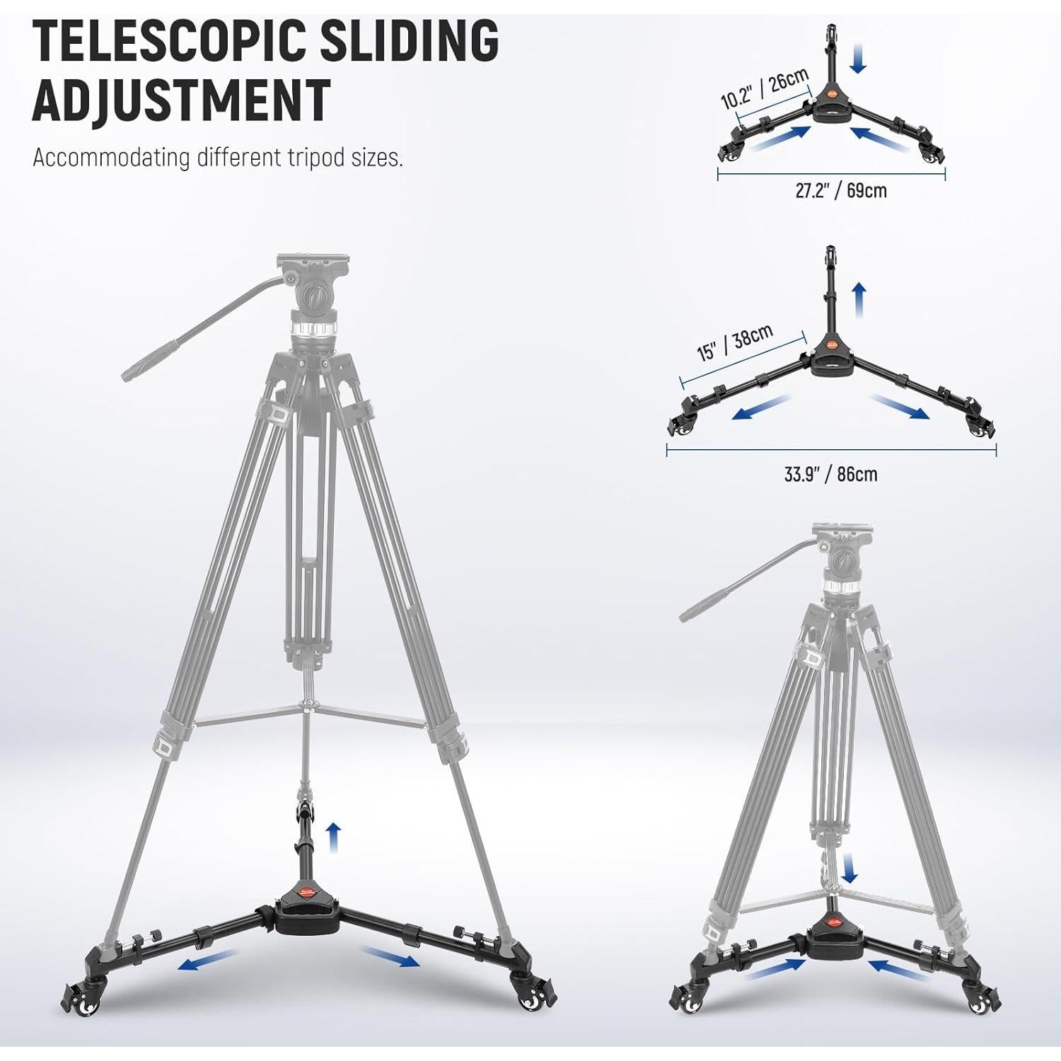 Carro de Trípode Neewer NW-600 para Fotografía 15 kg