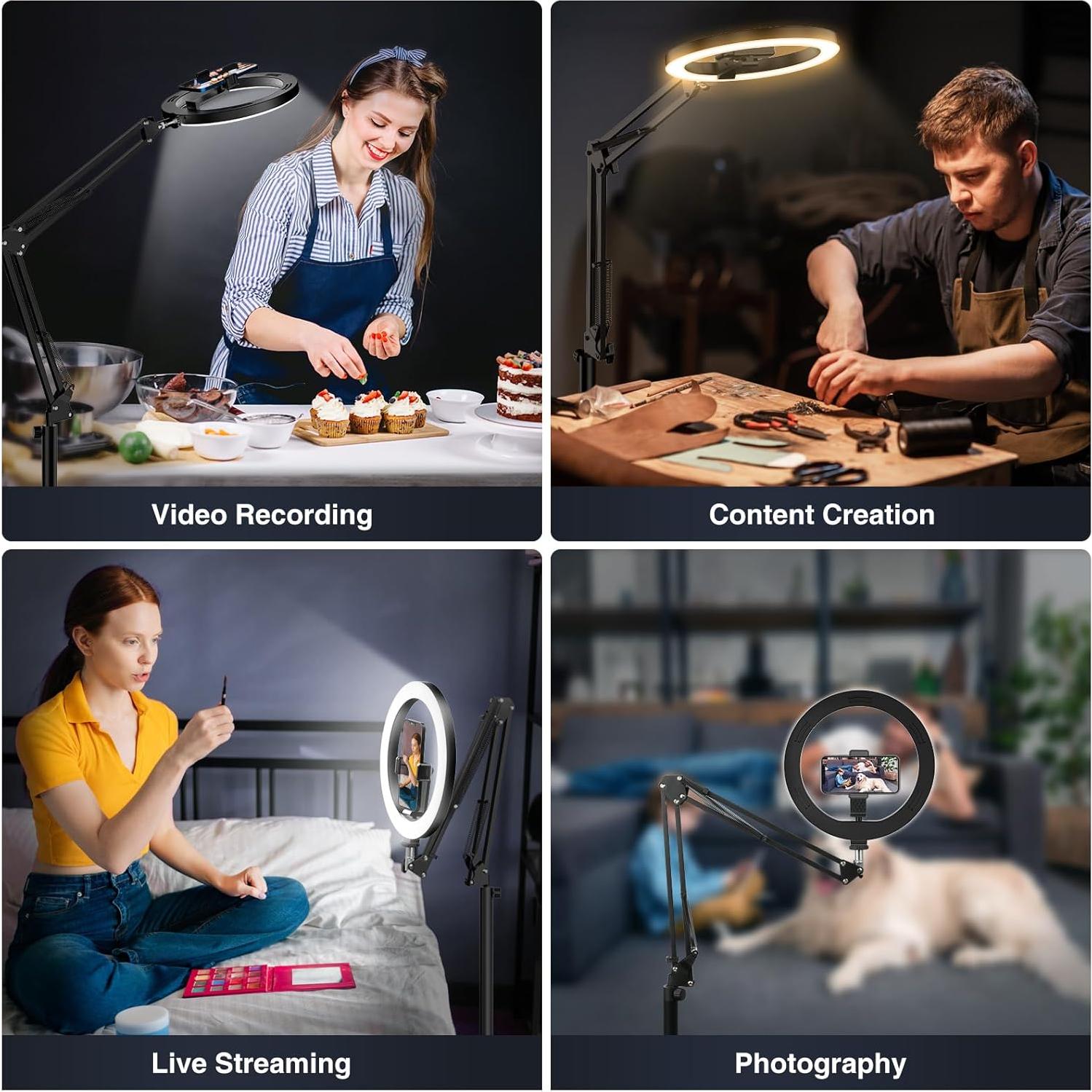 Anillo de Luz Evershop 25,4 cm con Soporte para Teléfono