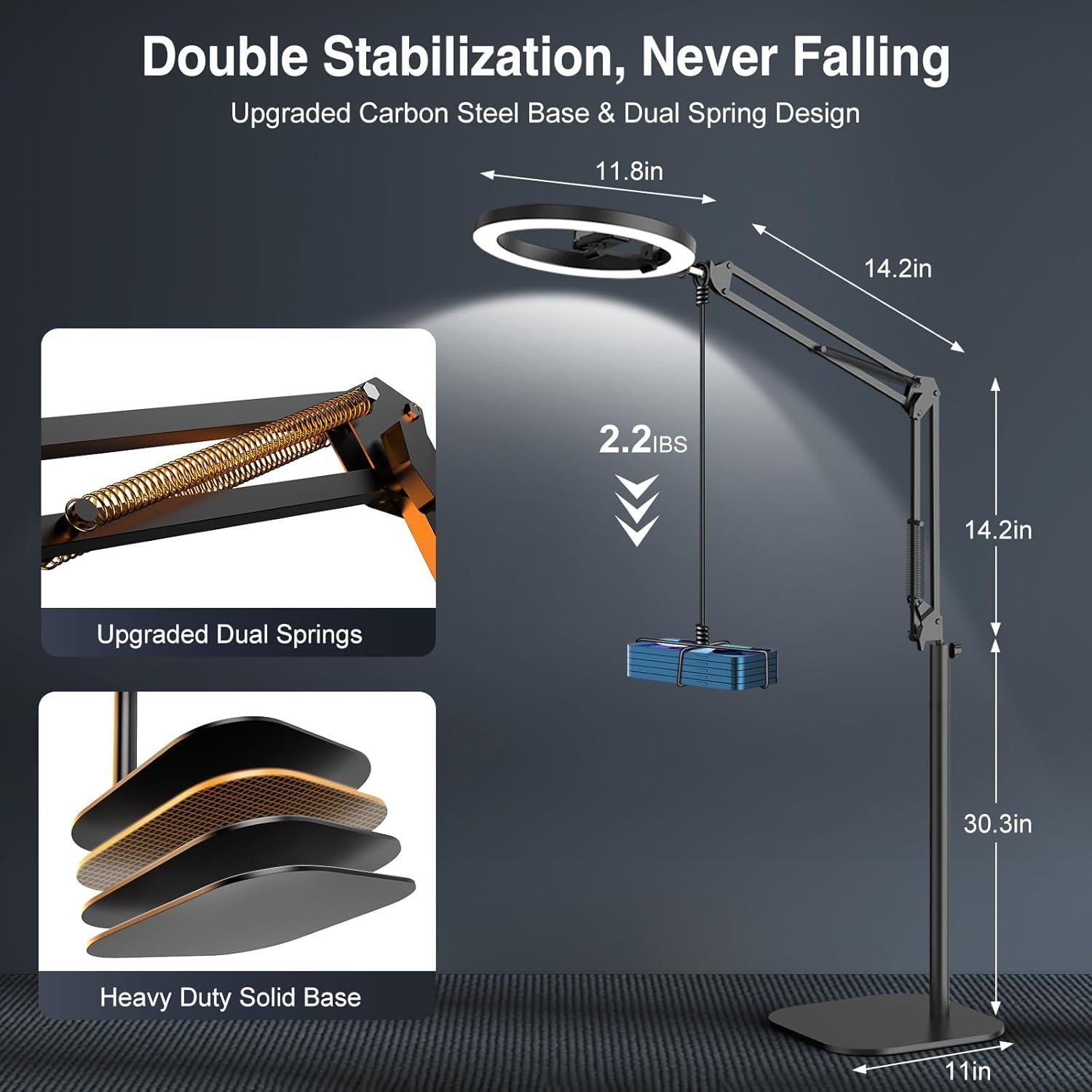 Anillo de Luz Evershop 25,4 cm con Soporte para Teléfono