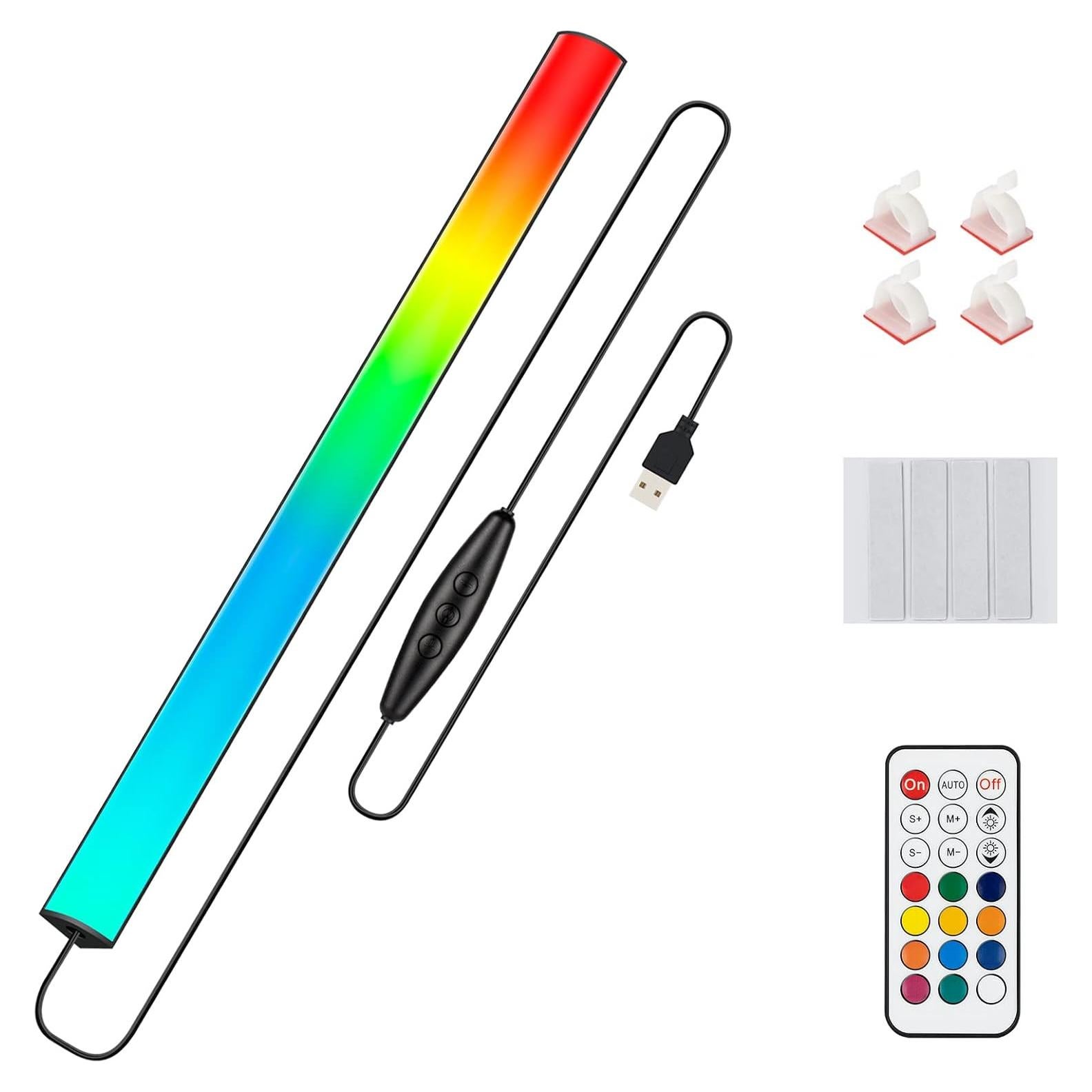 Barra de Luz RGB JUSJUBR 30.48 cm Control Remoto USB