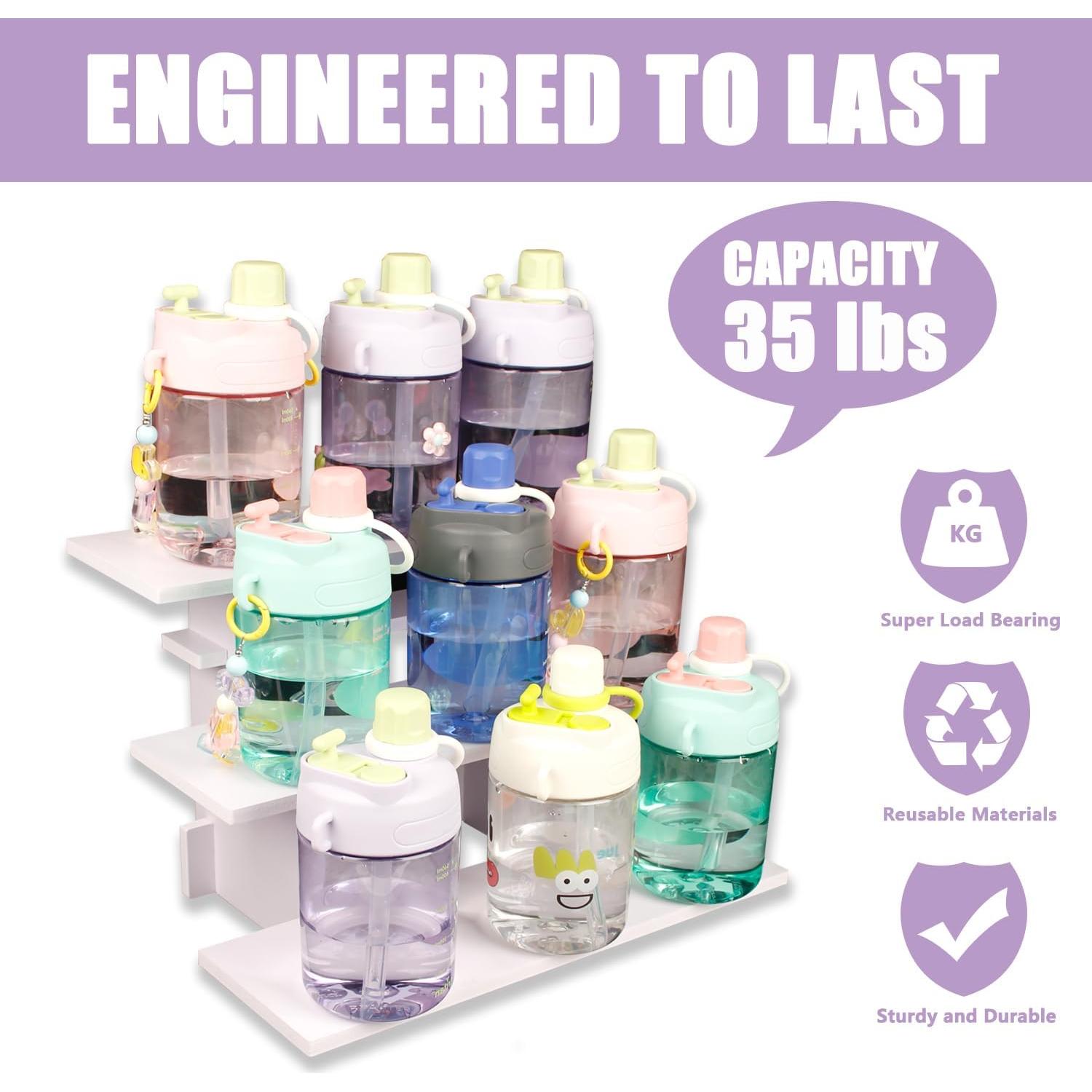 Soporte de exhibición 3 niveles Luxinika Blanco portátil