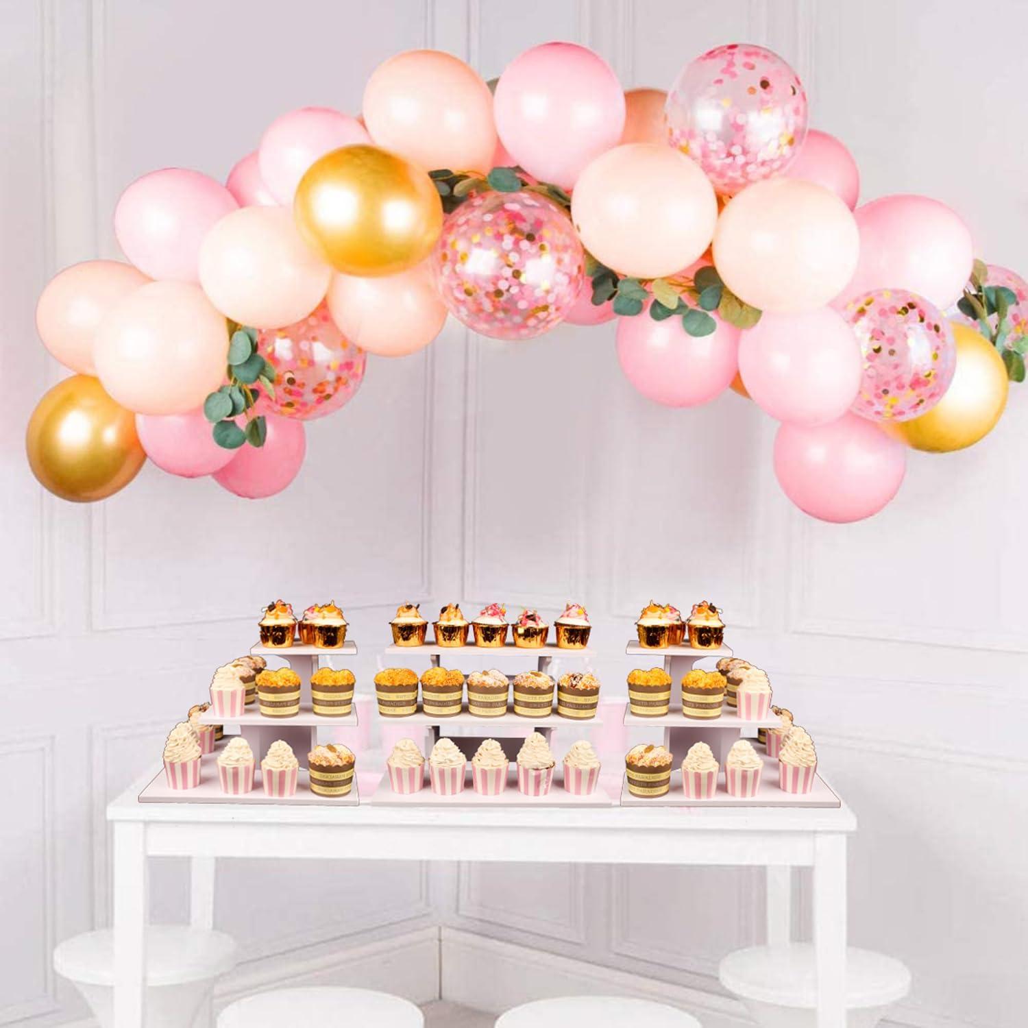 Soporte de exhibición 3 niveles Luxinika Blanco portátil