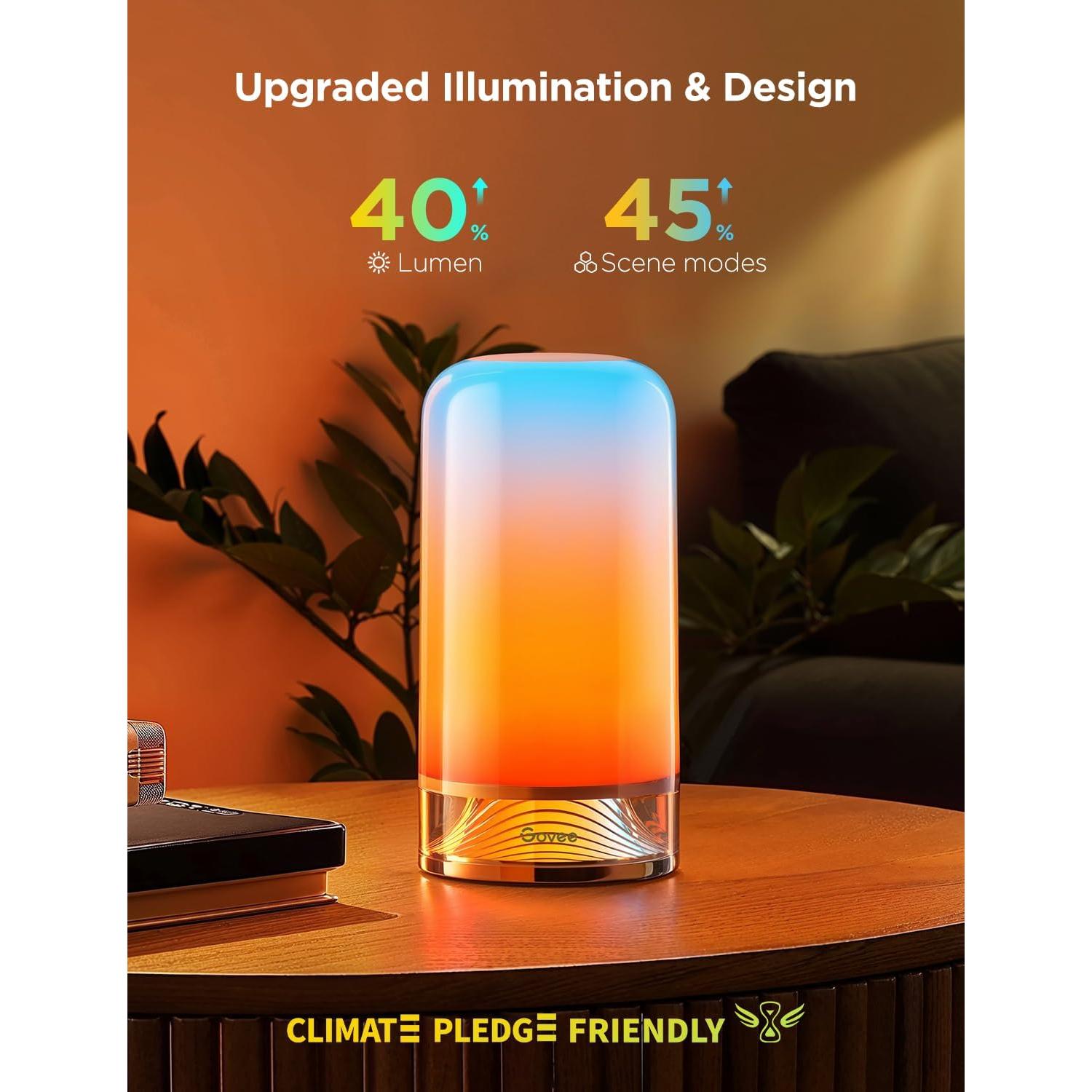 Lámpara de Mesa Inteligente Govee RGBIC 2 LED 64 Modos