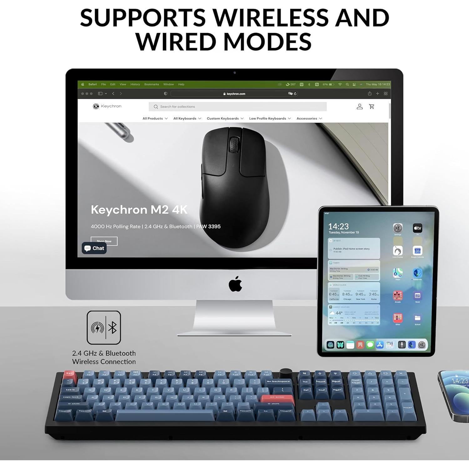 Teclado Mecánico Inalámbrico Keychron V6 Max RGB 108 Teclas