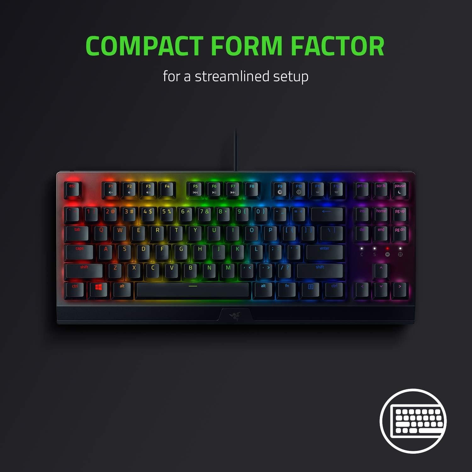 Teclado Mecánico Razer BlackWidow V3 TKL - Interruptores Amarillos