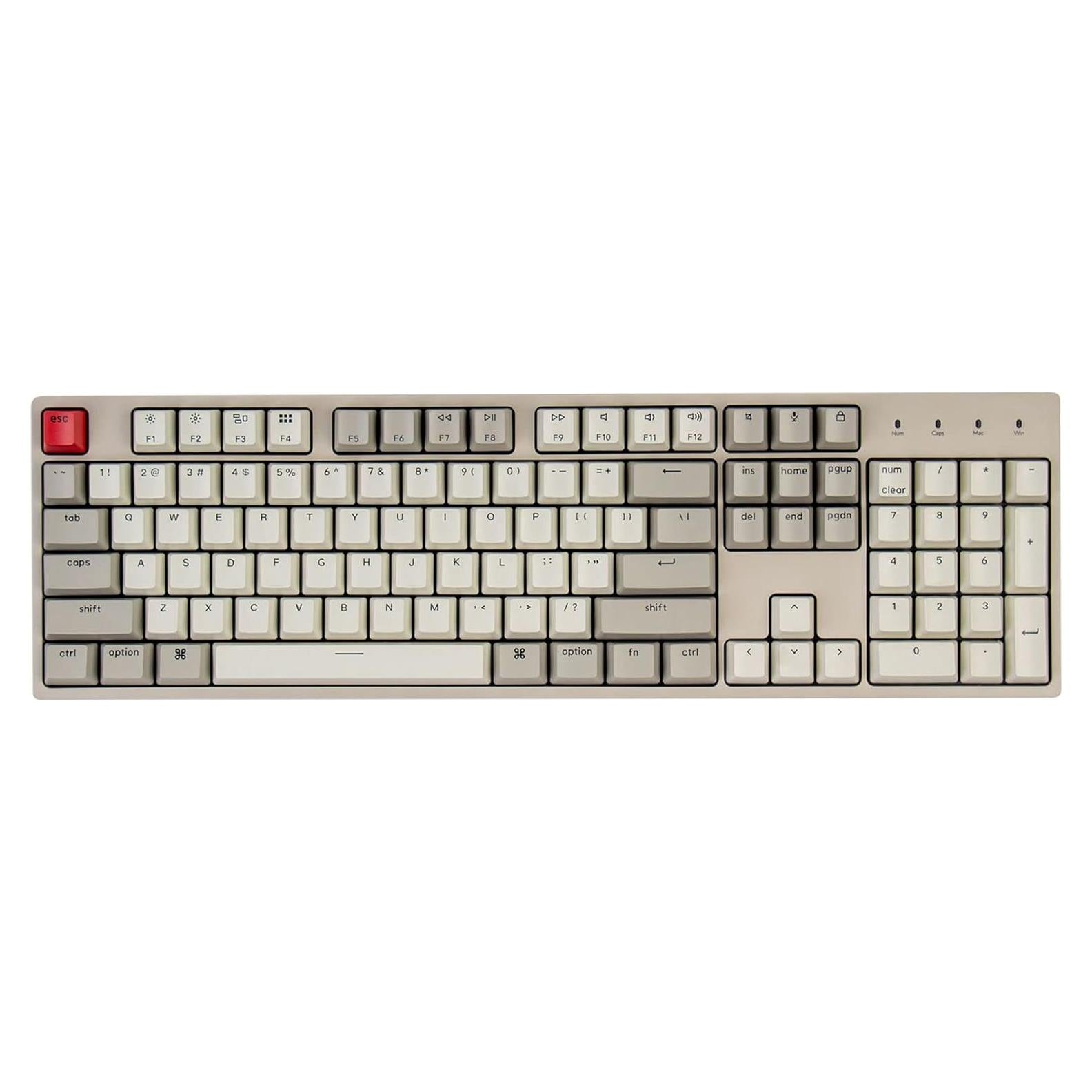 Teclado Mecánico Keychron C2 Hot-swappable 104 Teclas Rojo