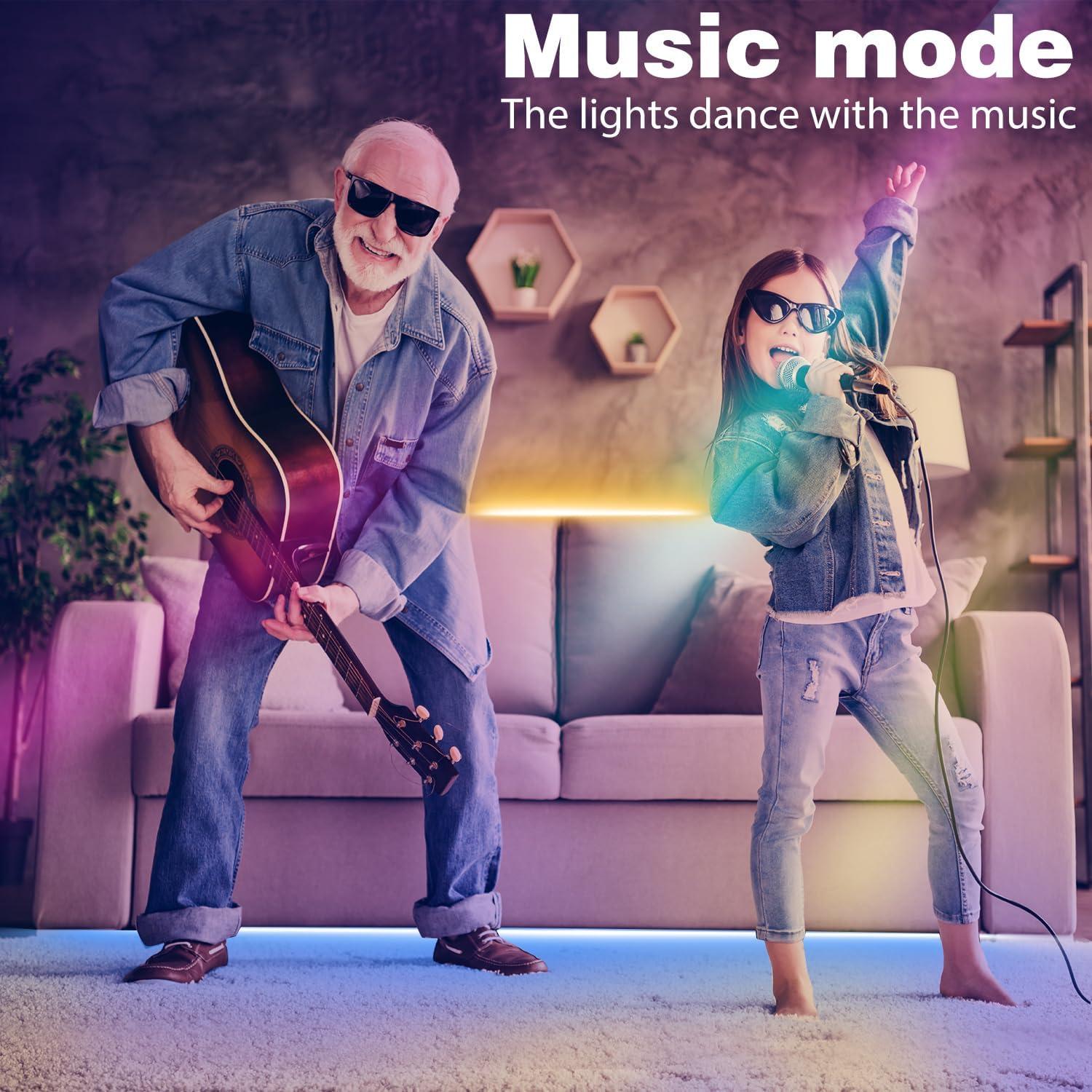 Luces LED RGB NBBUFF 15.24m con control remoto y app