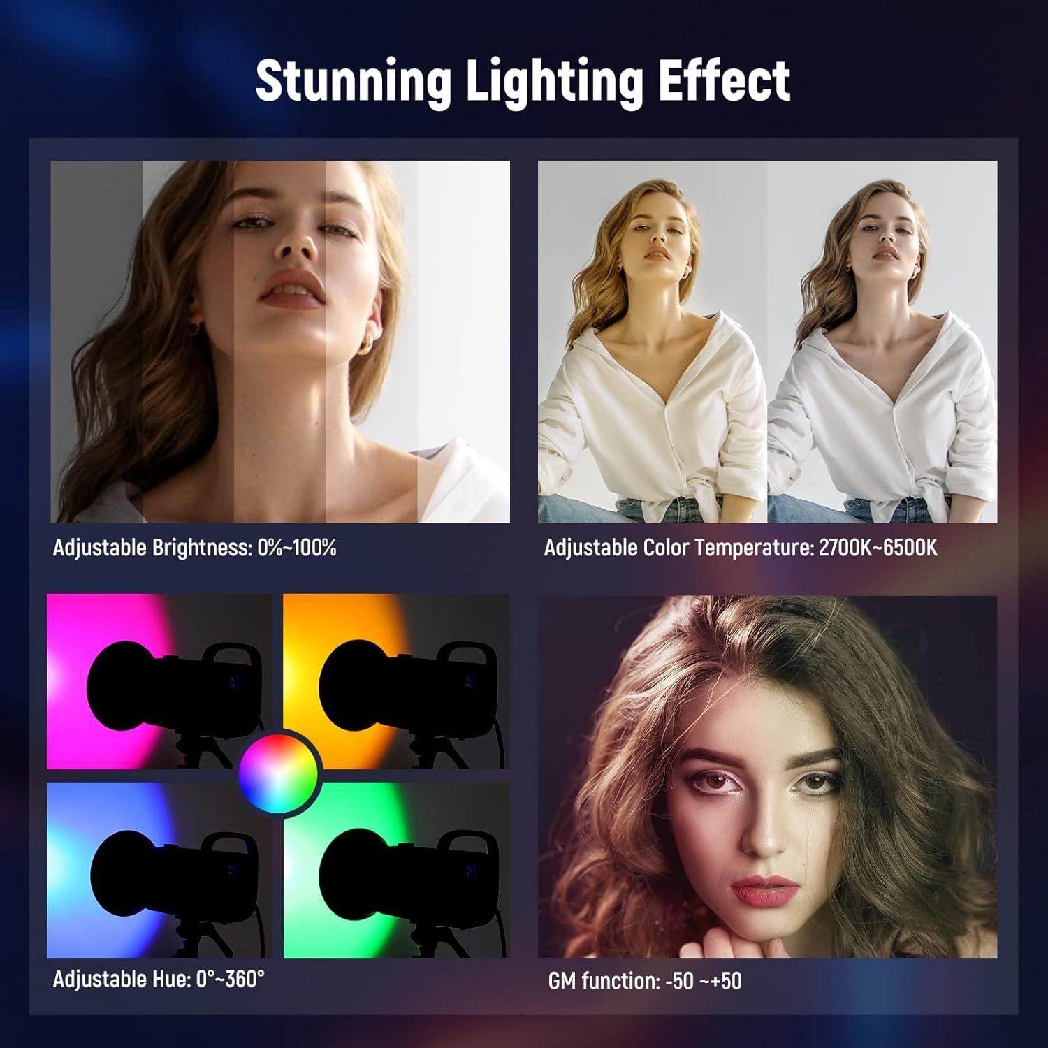 Lámpara LED de Video NEEWER CB60 RGB 70W Control App 18000Lux