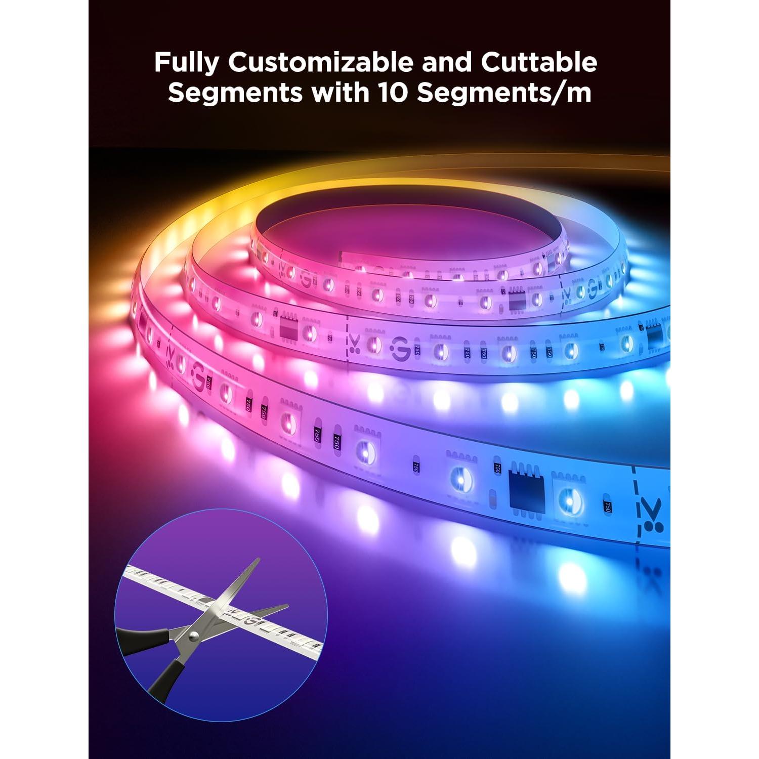 Tira de LED Inteligente Govee RGBIC 5m con Control por Voz