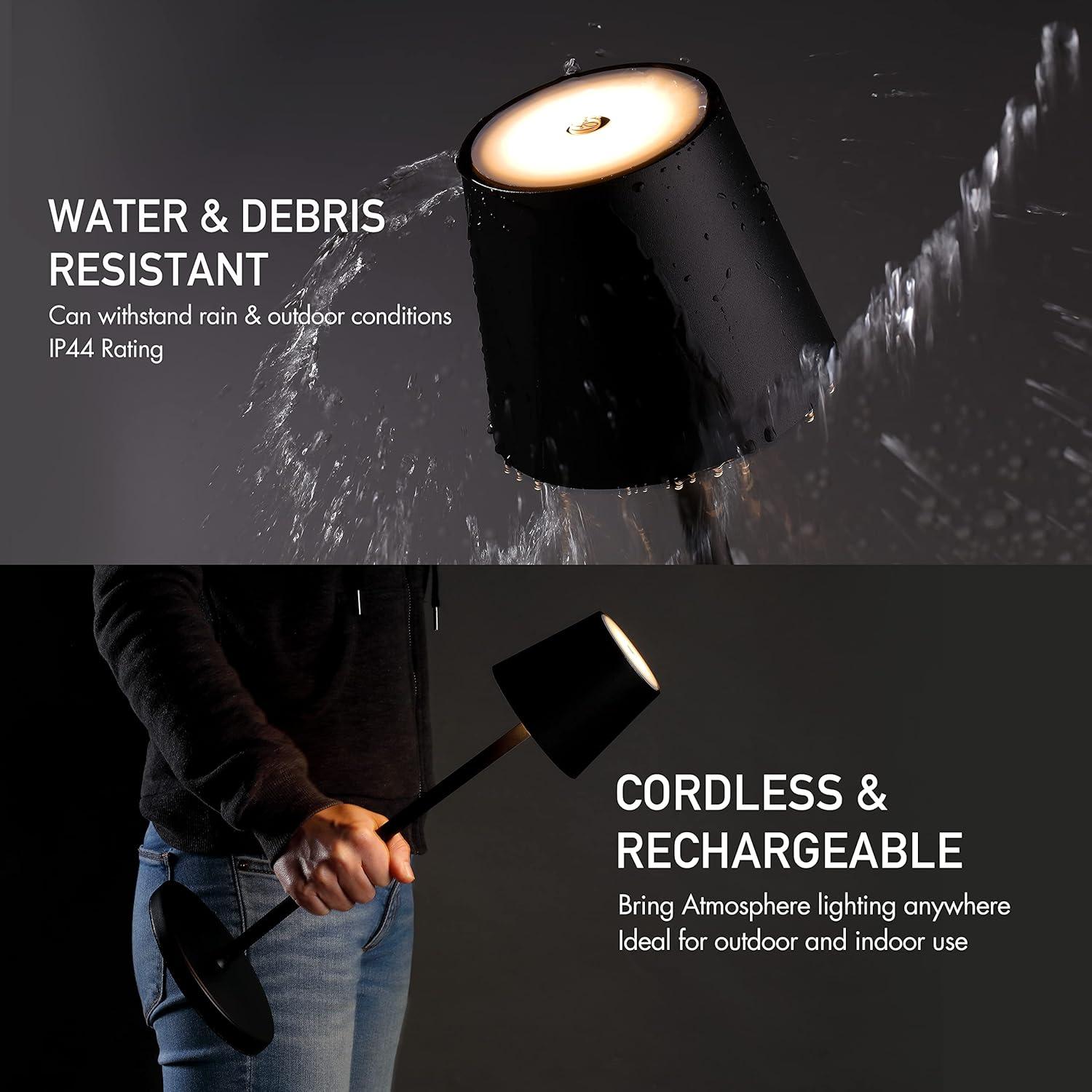 Lámpara de Pie LED O'Bright OB-FL21B Recargable Negra