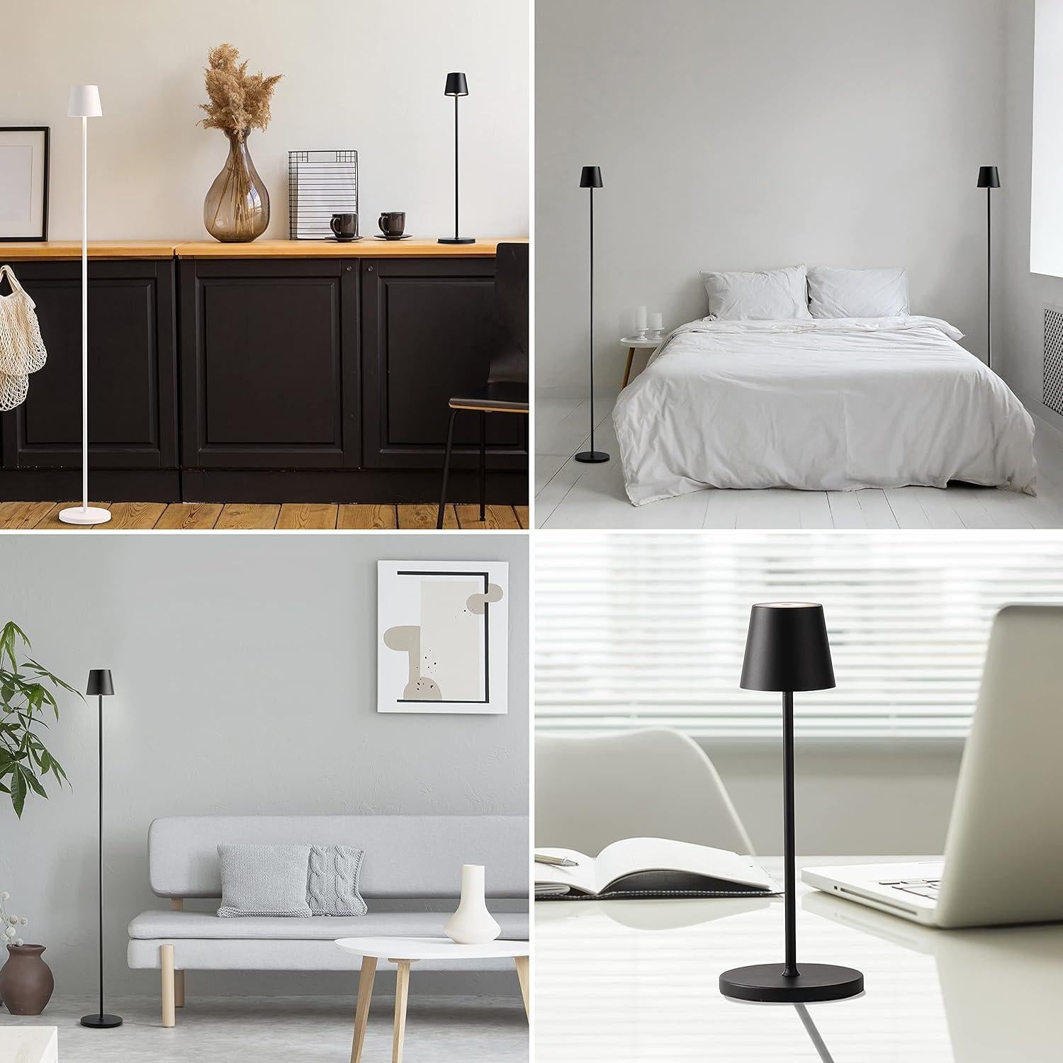 Lámpara de Pie LED O'Bright OB-FL21B Recargable Negra