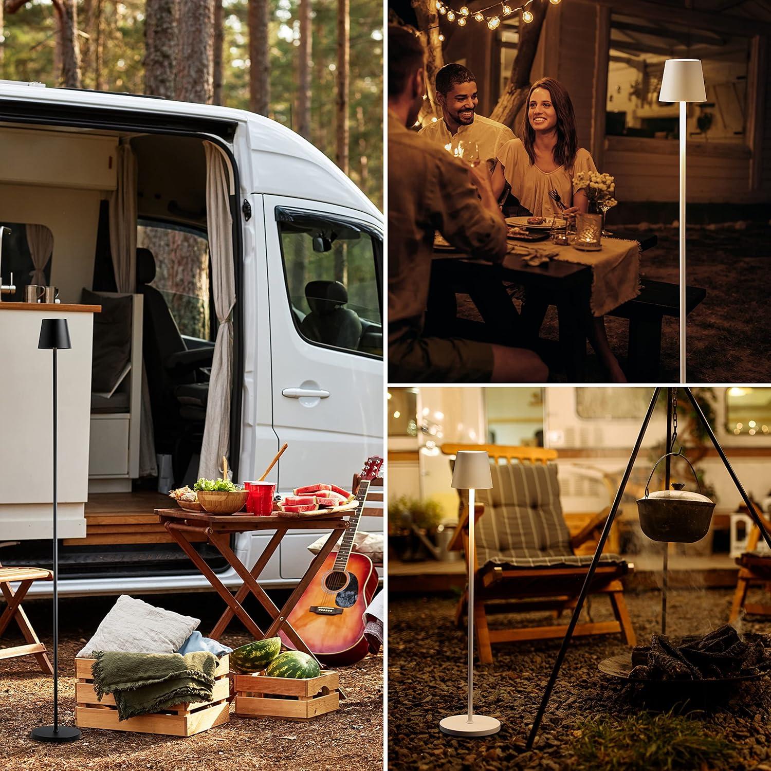 Lámpara de Pie LED O'Bright OB-FL21B Recargable Negra