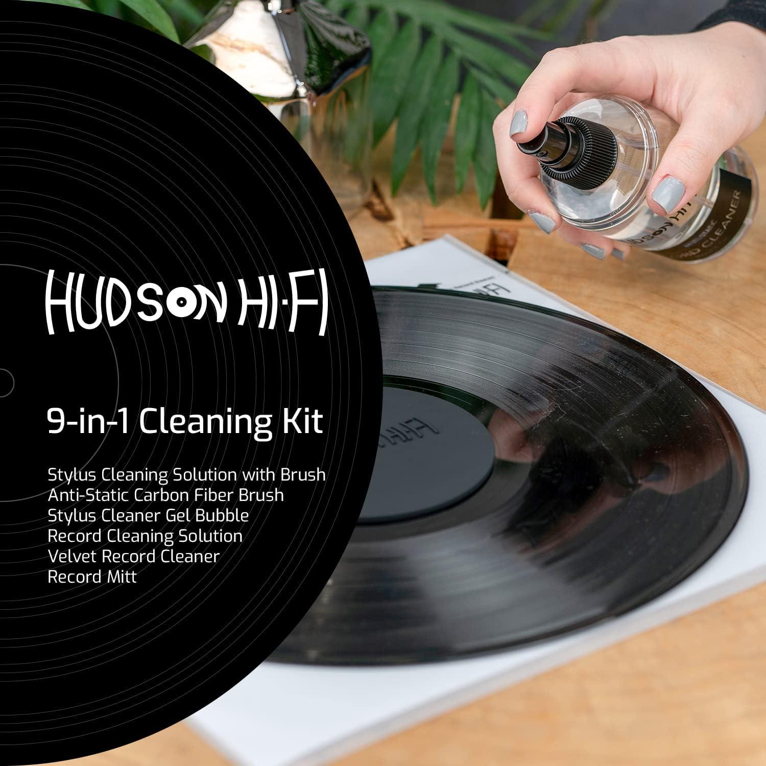 Kit de Limpieza de Discos de Vinilo Pro Hudson Hi-Fi 9-en-1
