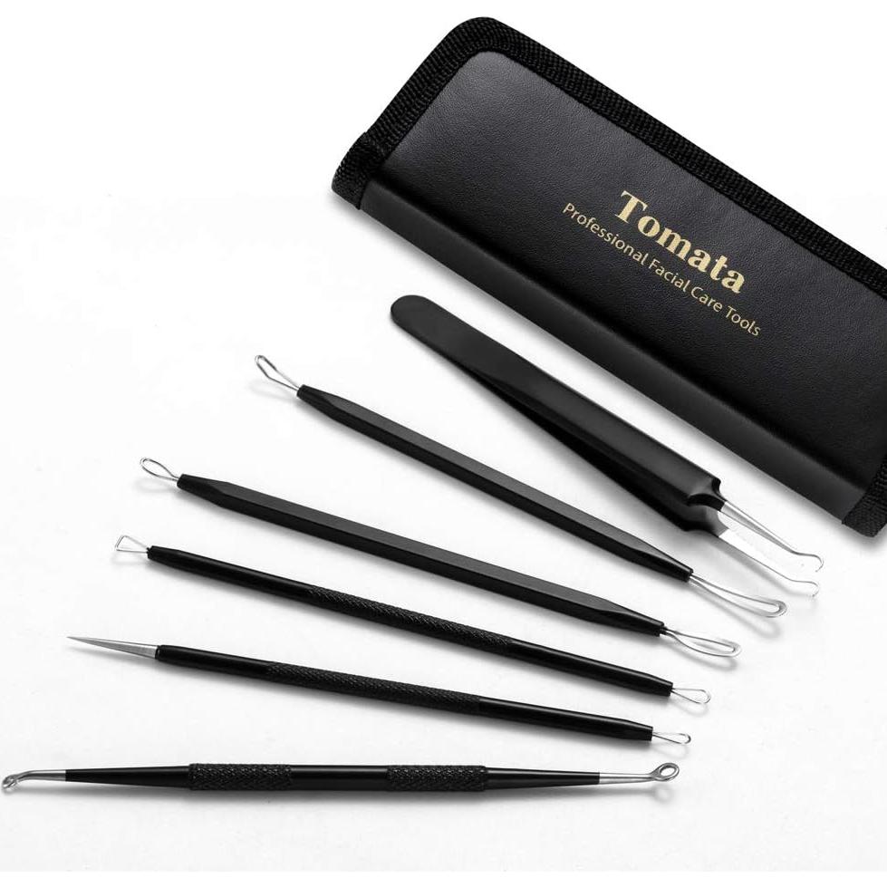 Kit de Herramientas Extractoras de Puntos Negros Tomata - 6 Piezas Acero Inoxidable