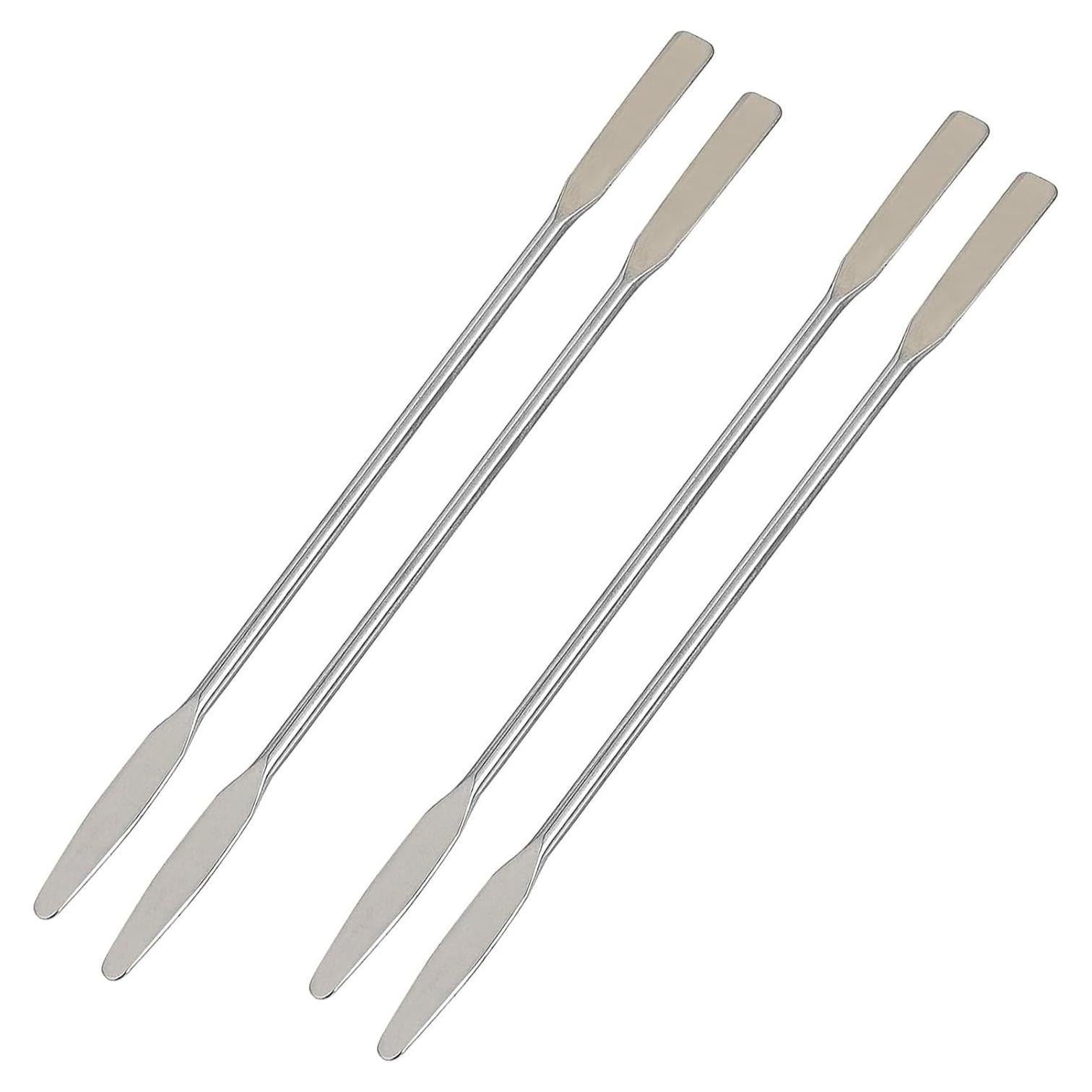 4 Espátulas de Acero Inoxidable para Laboratorio 15 cm