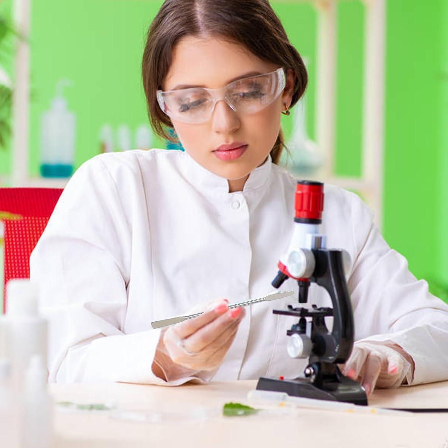 4 Espátulas de Acero Inoxidable para Laboratorio 15 cm