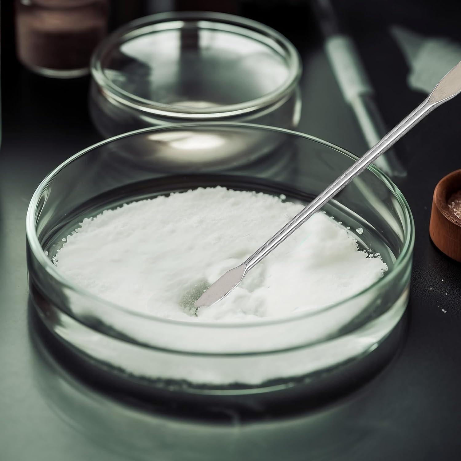 4 Espátulas de Acero Inoxidable para Laboratorio 15 cm