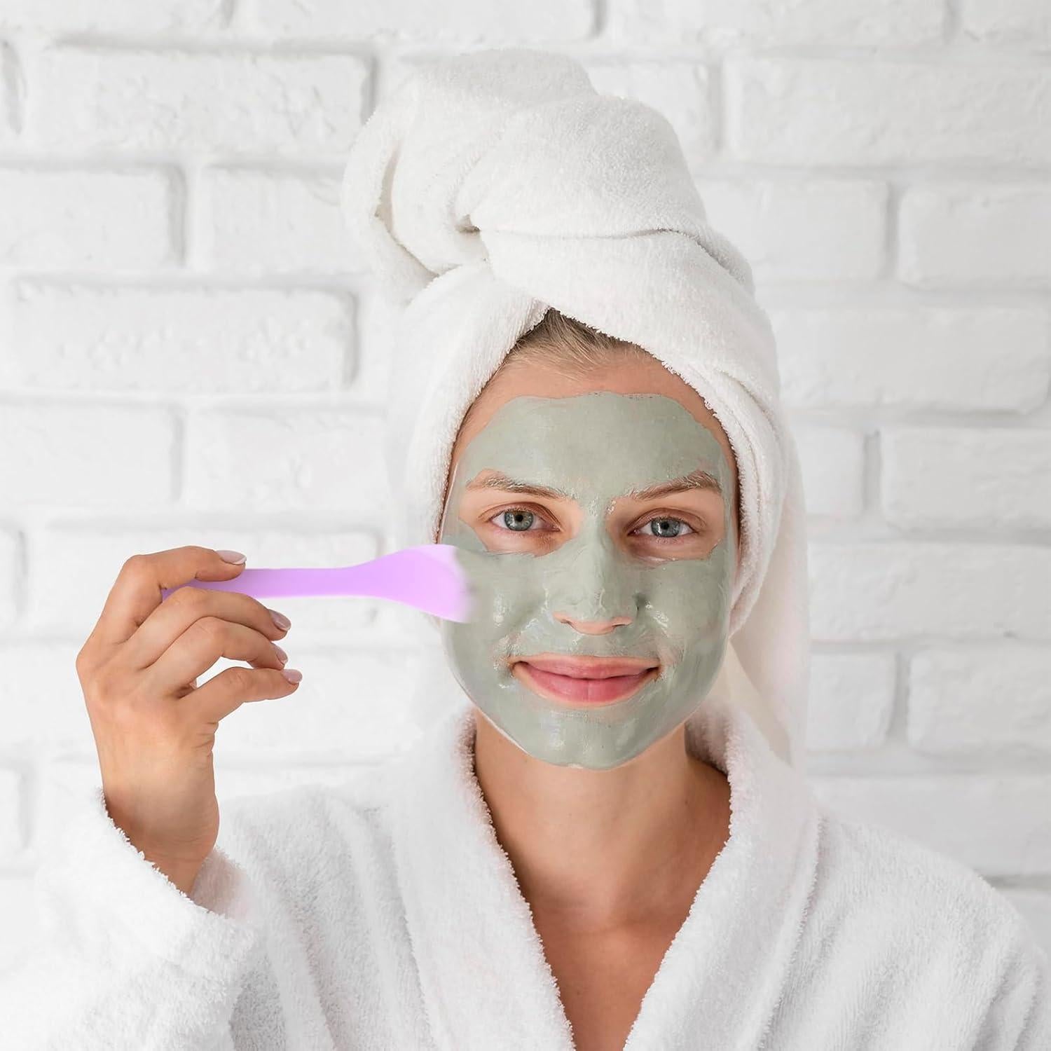 12 Espátulas Cosméticas de PP para Cuidado Facial 12.5 cm