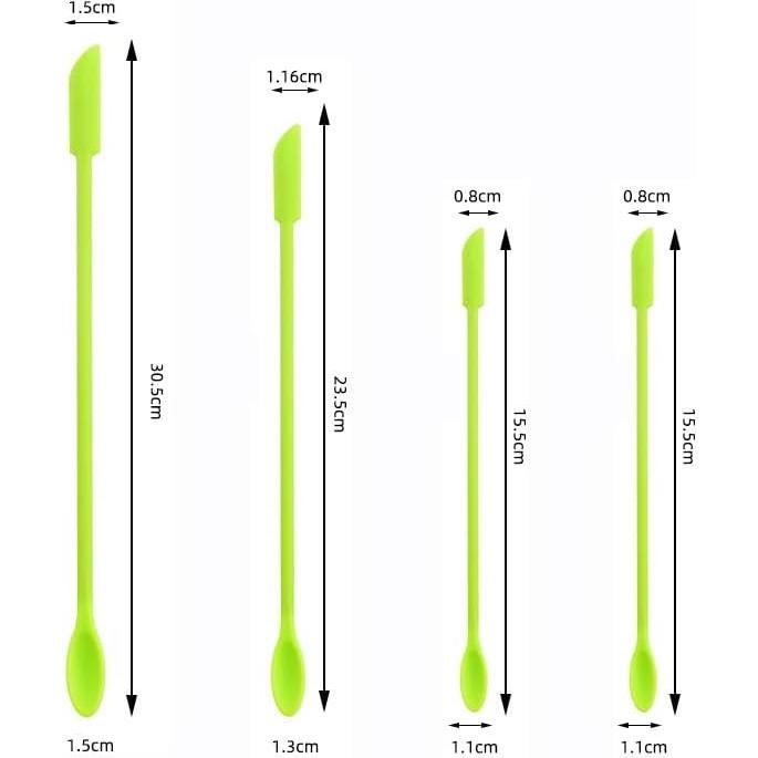 Set de 4 Espátulas de Silicona Wopanxye Verde 30.5cm