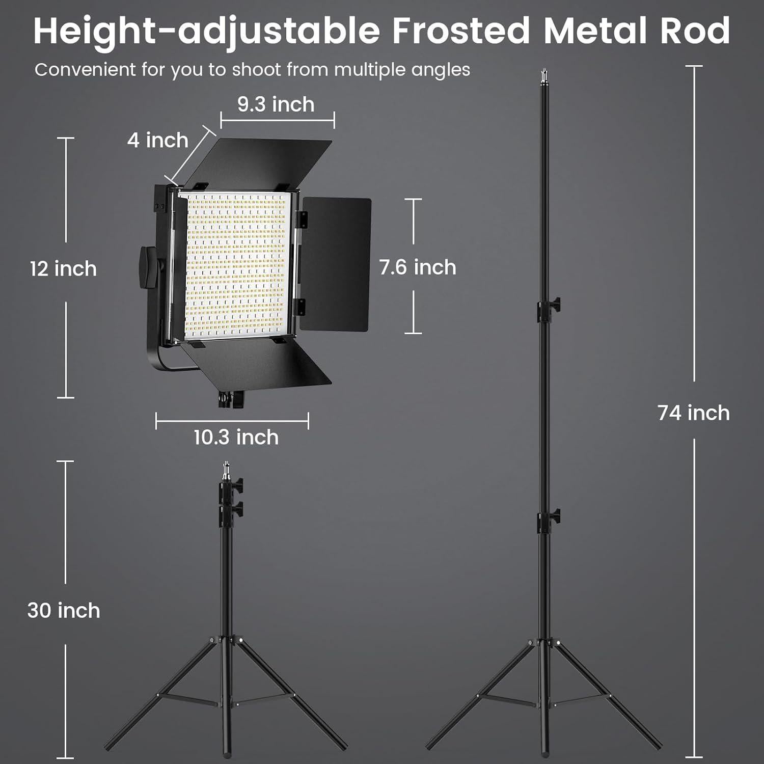 Kit de Iluminación Fotográfica RGB ALTSON 50W Bi-Color LED