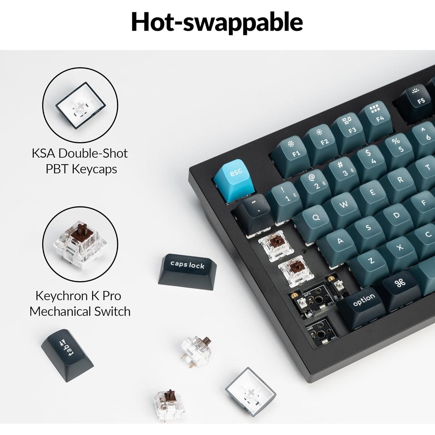 Teclado Mecánico Inalámbrico Keychron Q5 Pro 96% RGB PBT