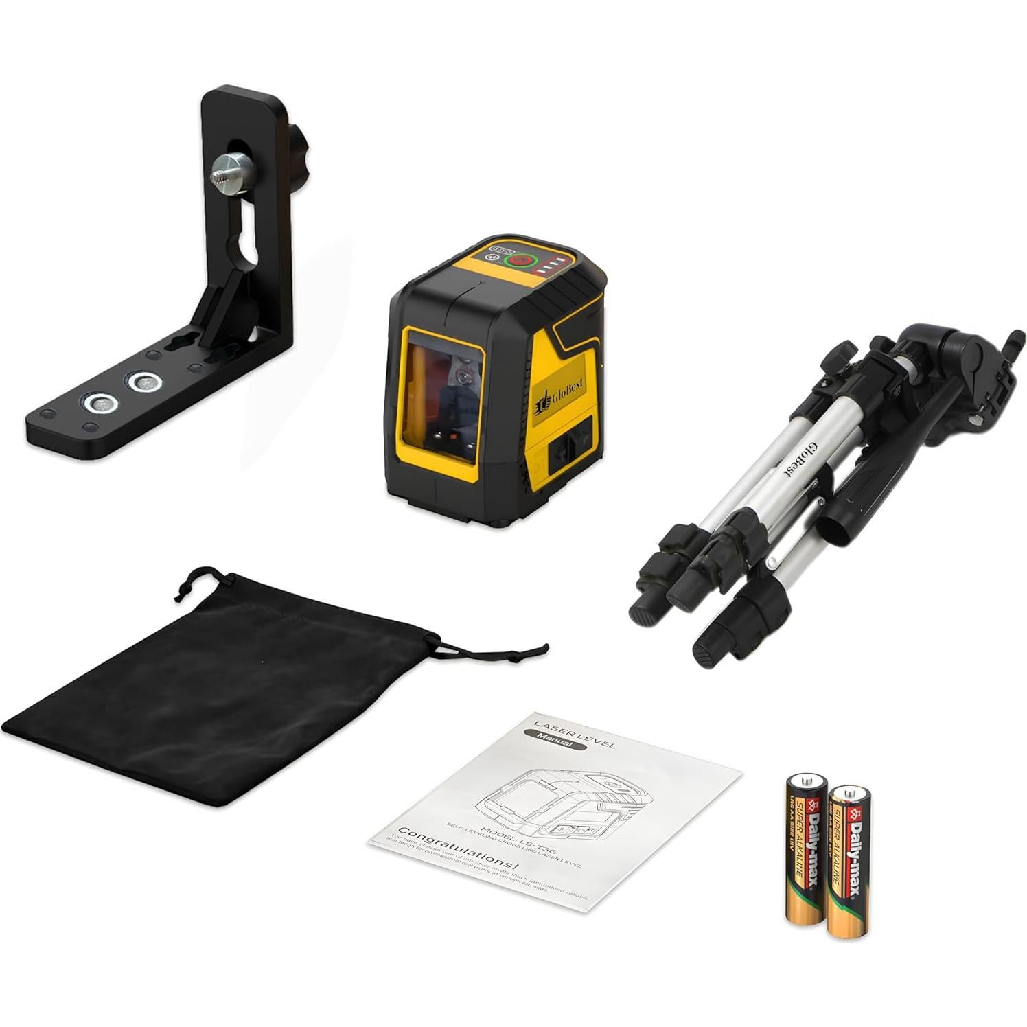 Nivel Láser GloBest Autonivelante Verde con Trípode 0.74kg