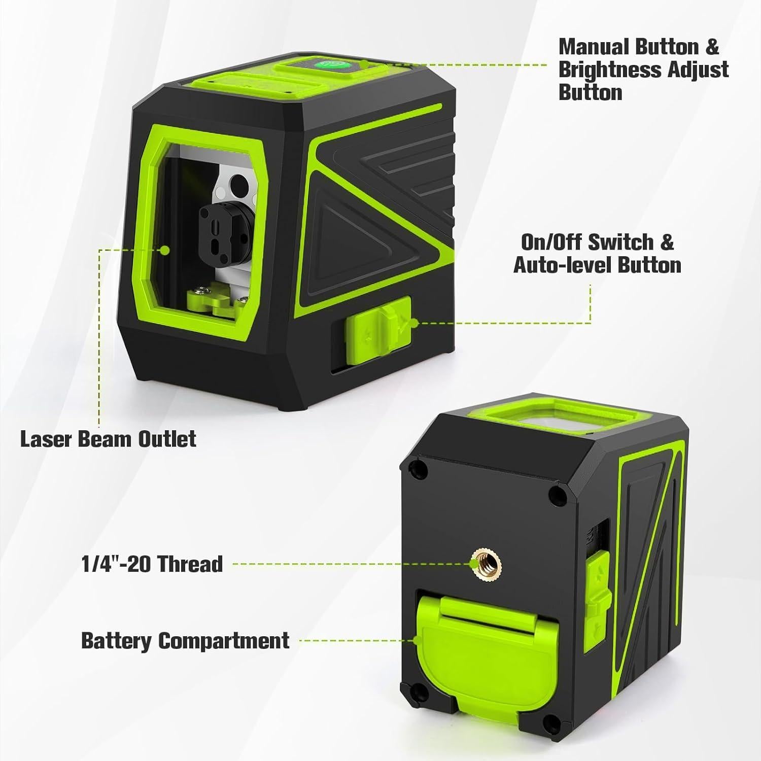 Nivel Láser Verde KOXOBET X6-B4 con Trípode 30m Autonivelante