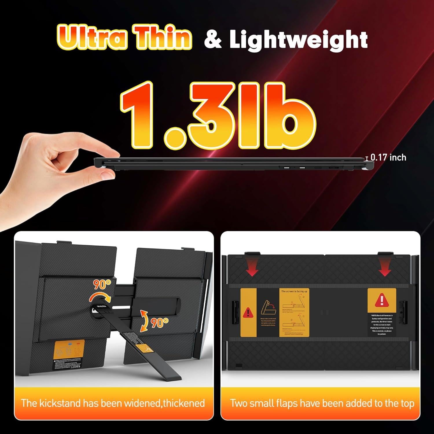 Extensor de Pantalla Sitrunda S8 Ultra 14.2" 1080P Triple Monitor