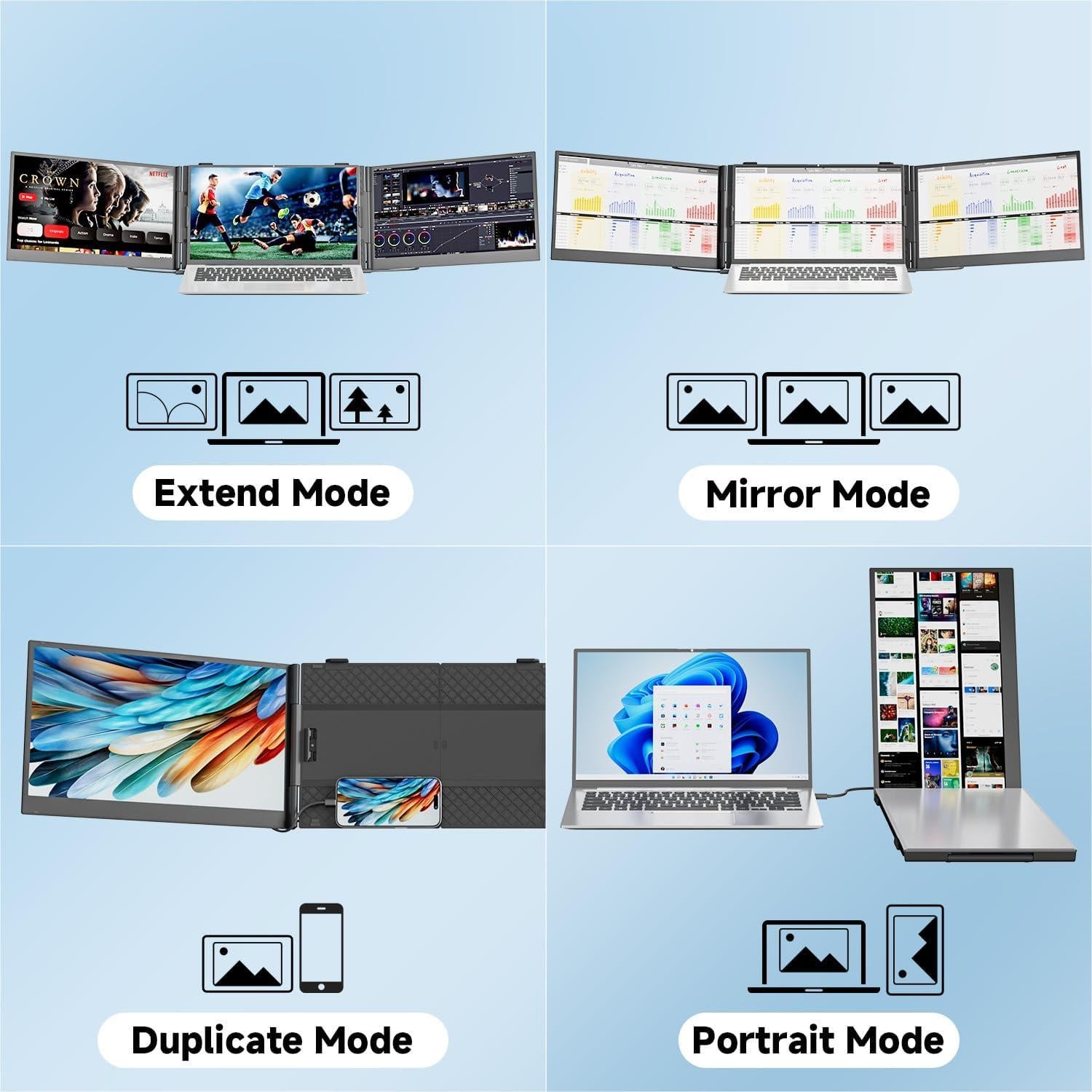 Extensor de Pantalla Portátil 14" FHD 1080P S8 PRO USB-C