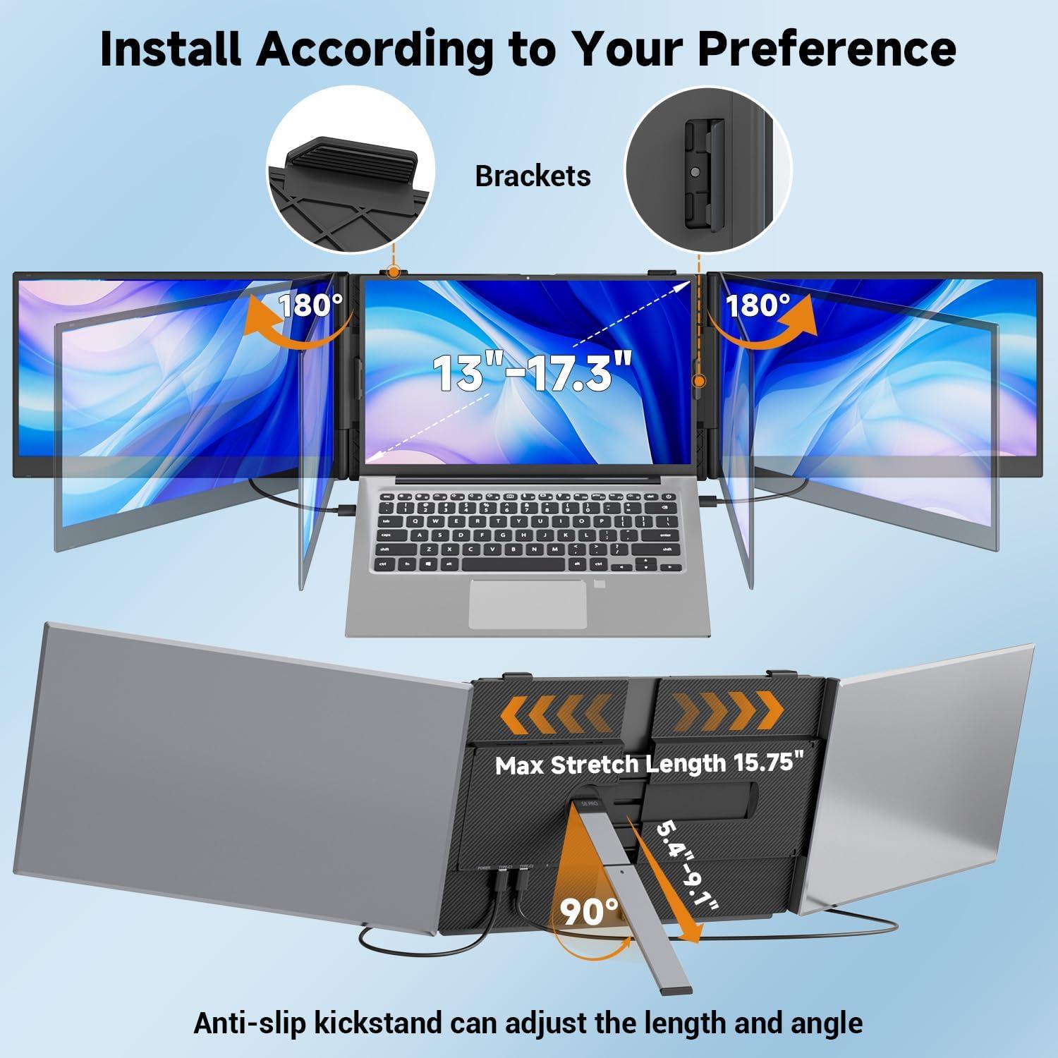 Extensor de Pantalla Portátil 14" FHD 1080P S8 PRO USB-C
