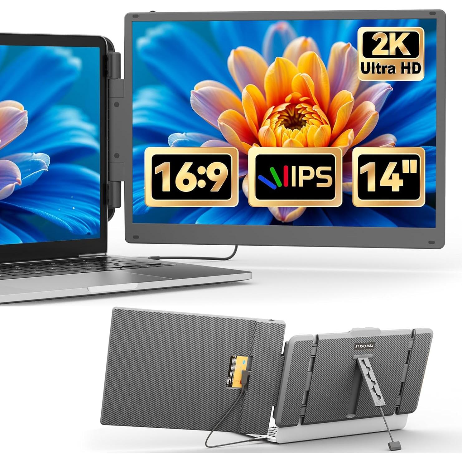 Extensión de Pantalla Cenerius 2K 14" para Laptop IPS