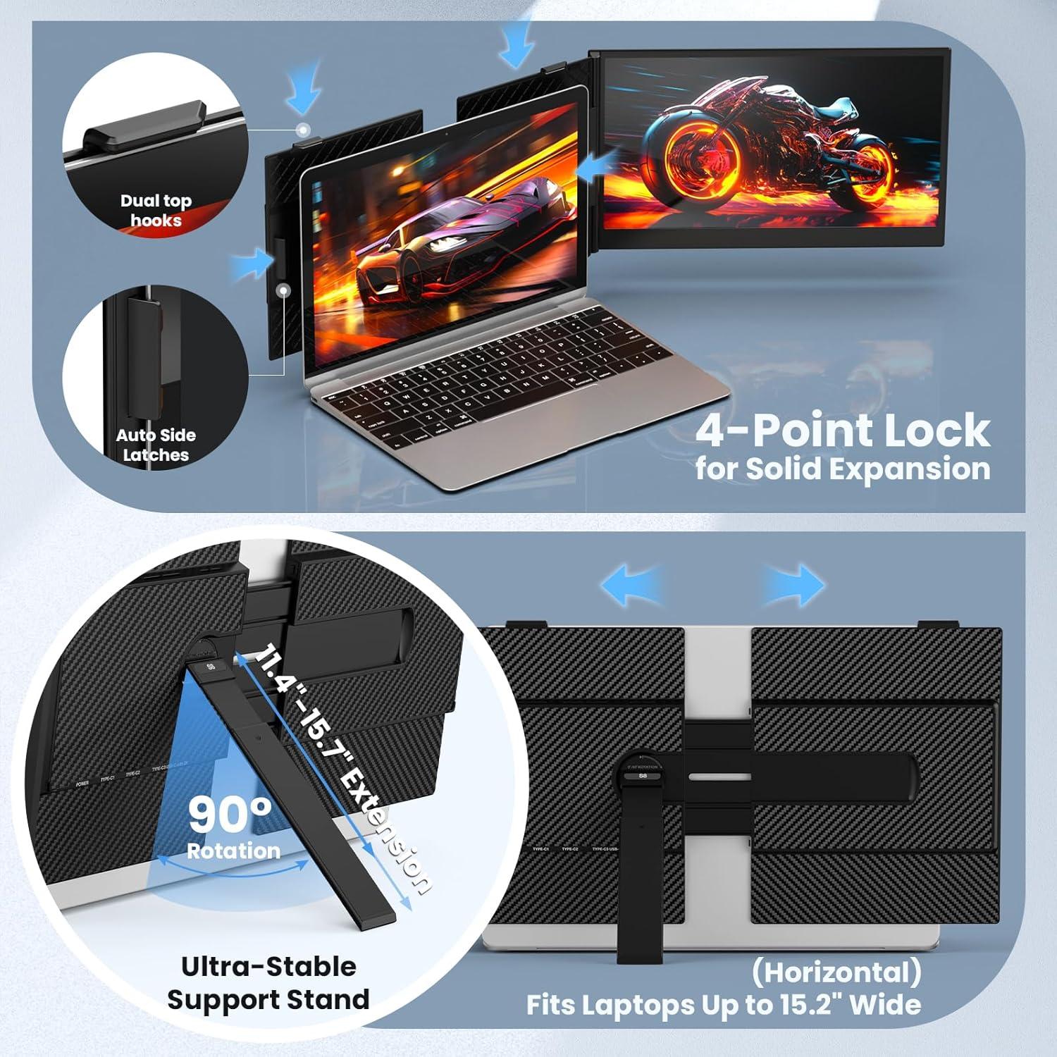 Extensor de Pantalla Ultra Delgado 14" UK BONITOYS 1080P FHD
