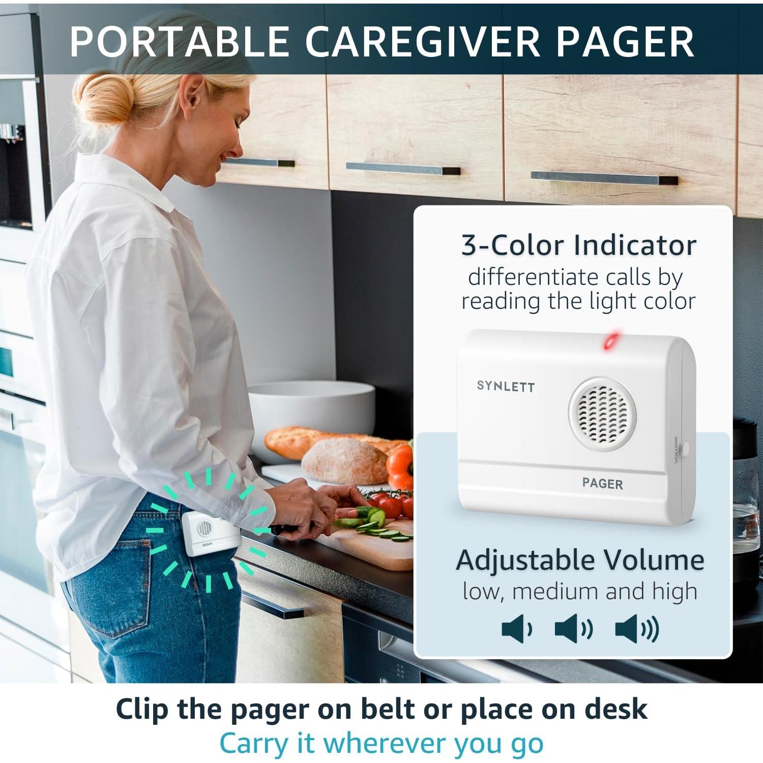 Alarma de Cama Inalámbrica SYNLETT con 2 Sensores de Movimiento