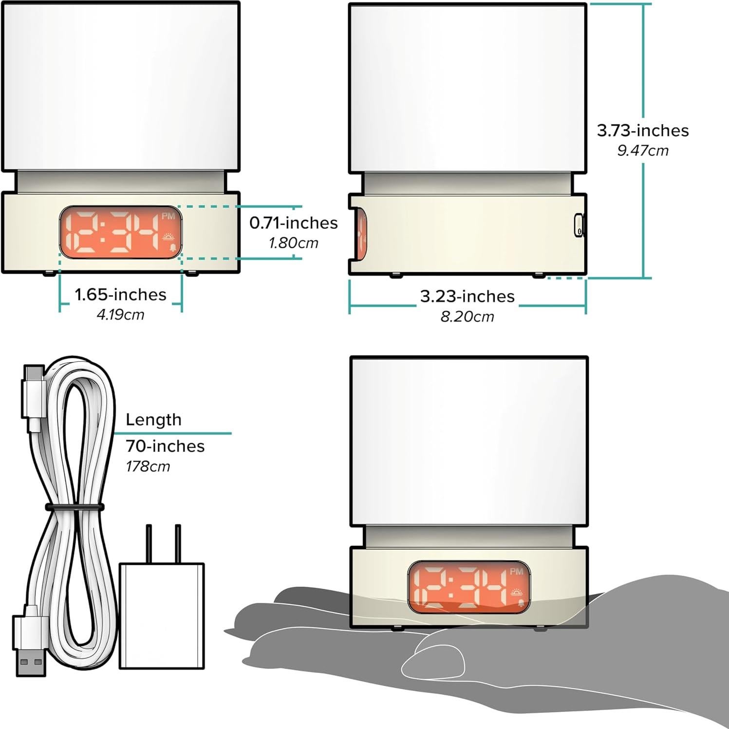 Reloj Despertador Digital La Crosse Technology Nikko Luz Asistida