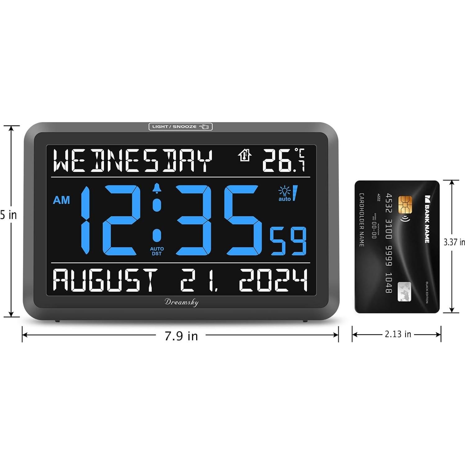 Reloj Digital DreamSky DS182 con Alarma y Puerto USB