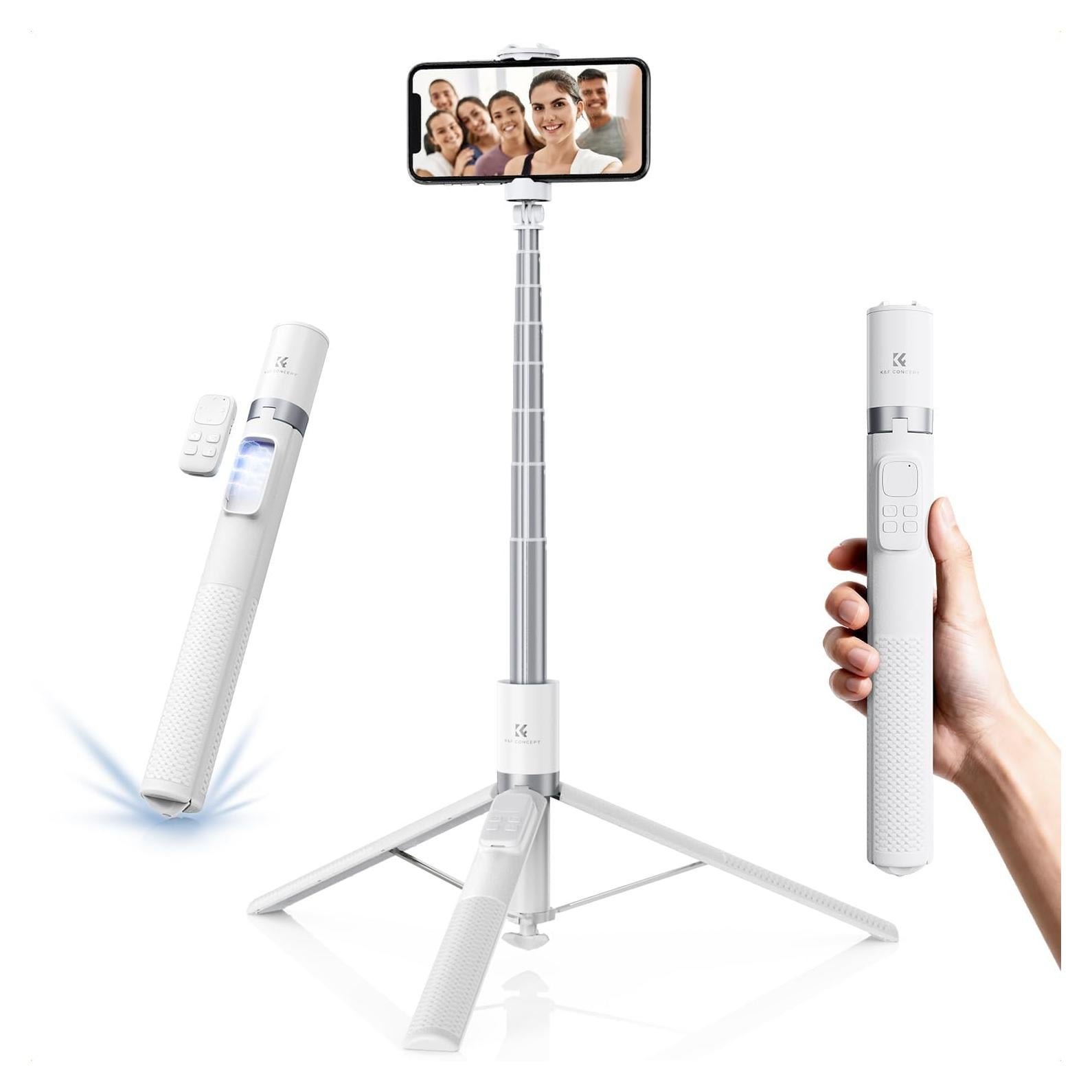Trípode Selfie K&F CONCEPT 175cm con Control Remoto Bluetooth