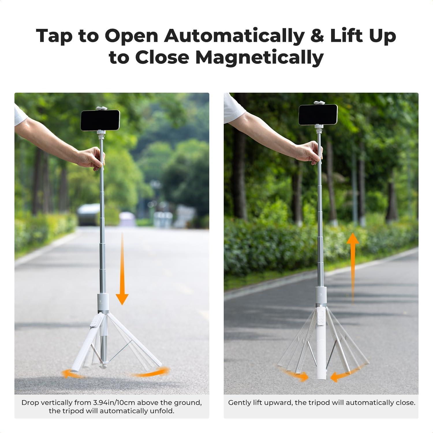 Trípode Selfie K&F CONCEPT 175cm con Control Remoto Bluetooth